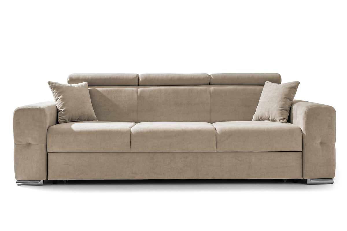 Canapea Extensibila 3 locuri BELLAGIO, cu tetiere, 235x95x85 cm - Prestigehome.ro - Canapea 3 Locuri - Prestige - #color_bej-enjoy