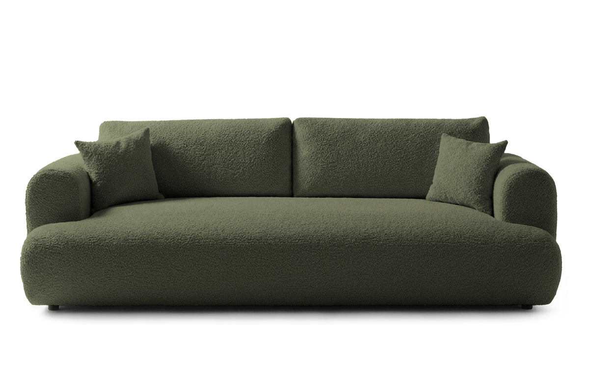 Canapea Extensibilă 3 locuri NOA, cu ladă depozitare, 244x108x80 cm, #color_Verde-Anthology