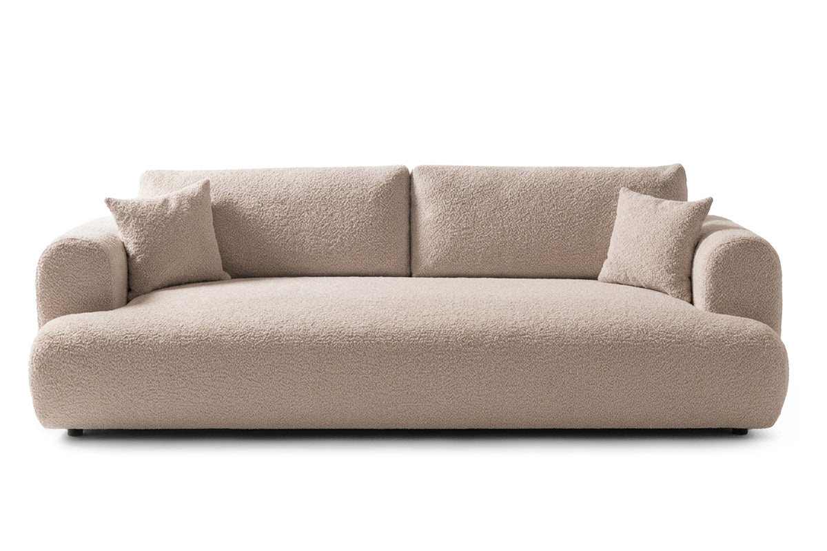 Canapea Extensibilă 3 locuri NOA, cu ladă depozitare, 244x108x80 cm, #color_Crem-Anthology