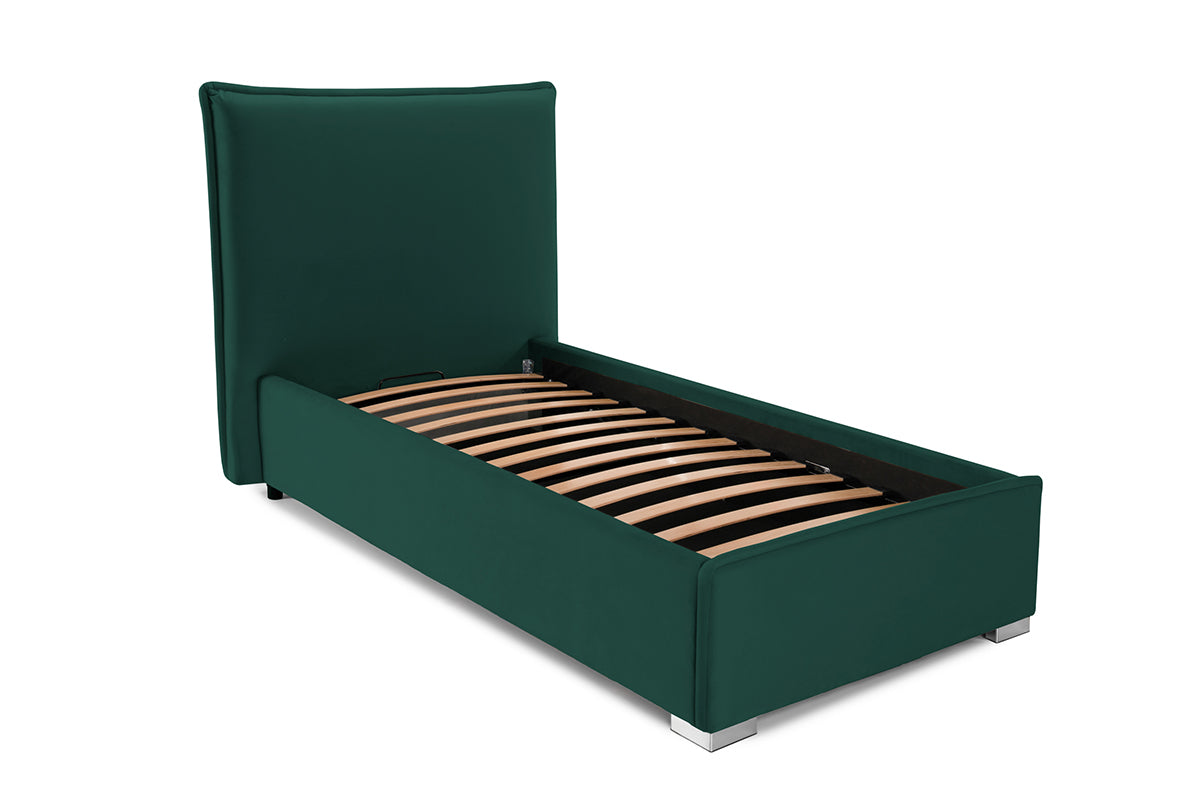 Pat Tapițat Nice, cu somieră rabatabilă și ladă de depozitare