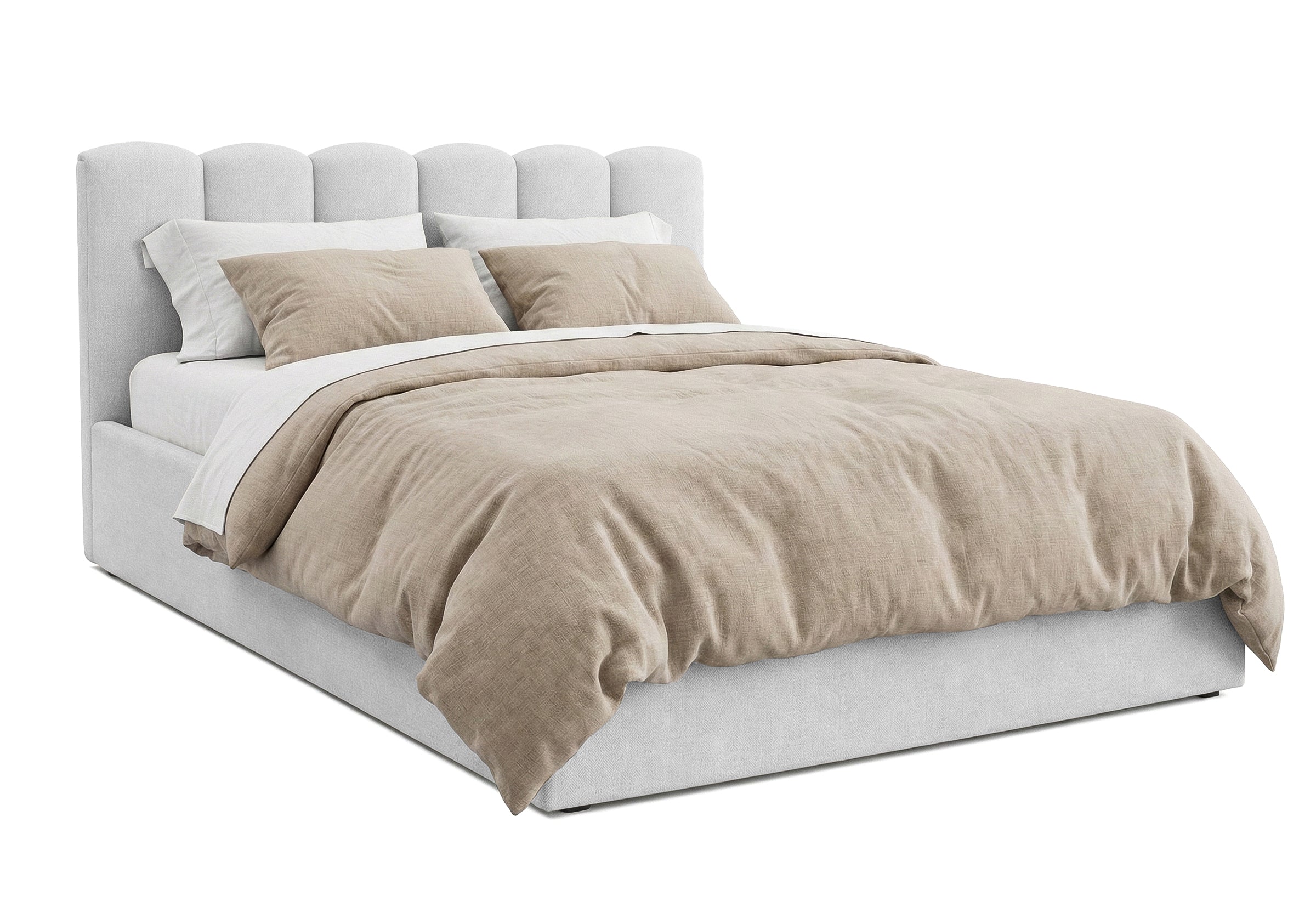 Pat Tapițat PRINCESS, cu somieră rabatabilă și ladă de depozitare, #color_Gri-Cenusiu-Mystery