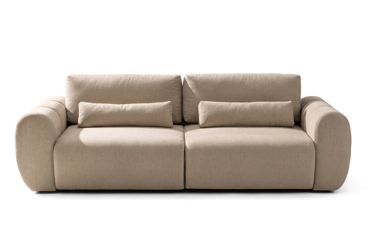 Canapea Extensibilă 3 locuri VERSA, cu 2 lăzi depozitare, 260x110x85 cm, #color_Bej-Loft
