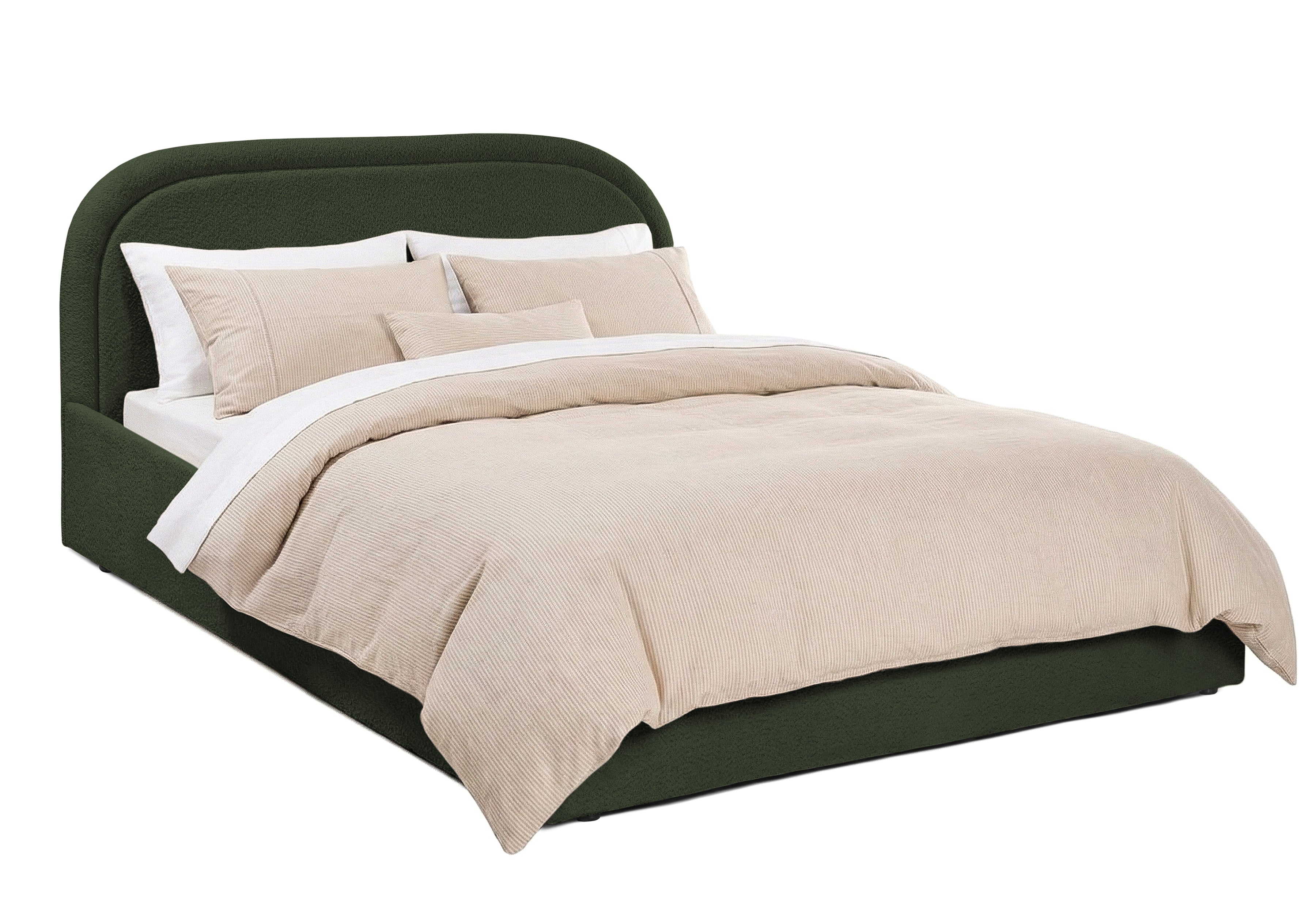 Pat Tapițat Cloud, cu somieră rabatabilă și ladă de depozitare, #color_Anthology-Verde