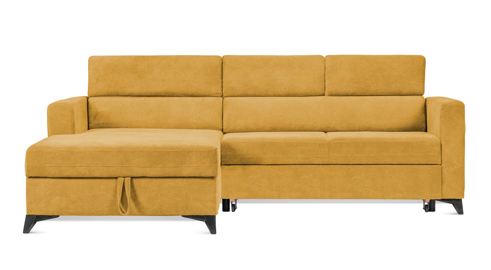 Colțar Extensibil MIZZONI, cu lada depozitare, tetiere reglabile, 250 x 175 x 94 cm