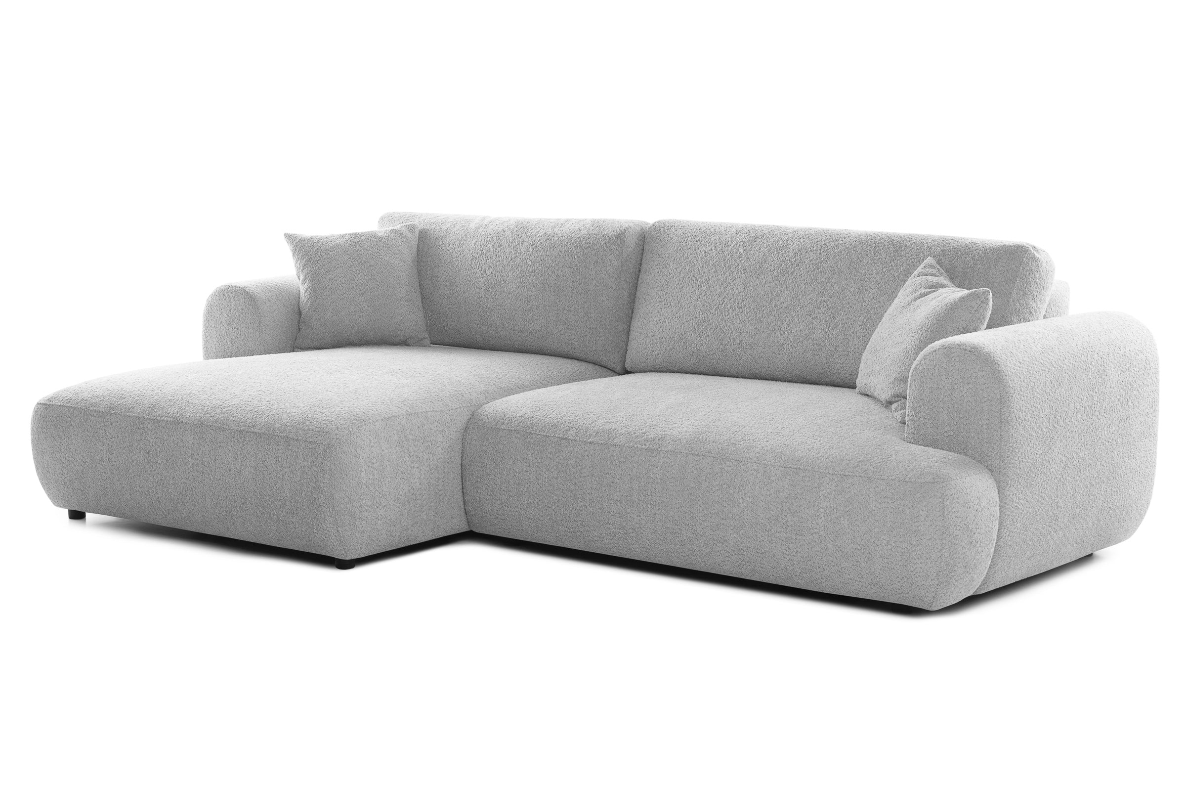 Colțar Extensibil 3 locuri NOA, cu ladă de depozitare, 270x155x80 cm, #color_Gri-Argintiu-Anthology