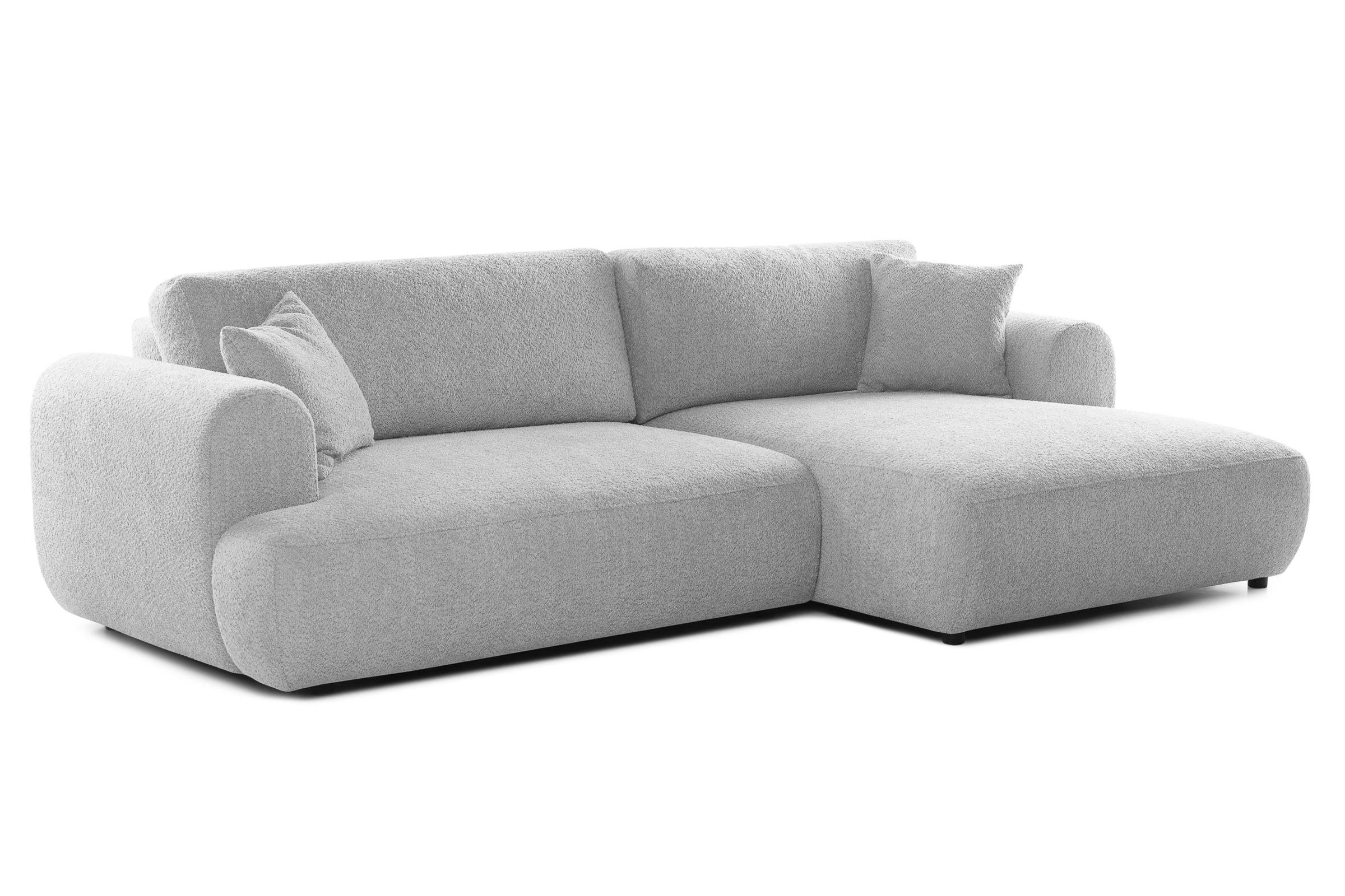 Colțar Extensibil 3 locuri NOA, cu ladă de depozitare, 270x155x80 cm, #color_Gri-Argintiu-Anthology