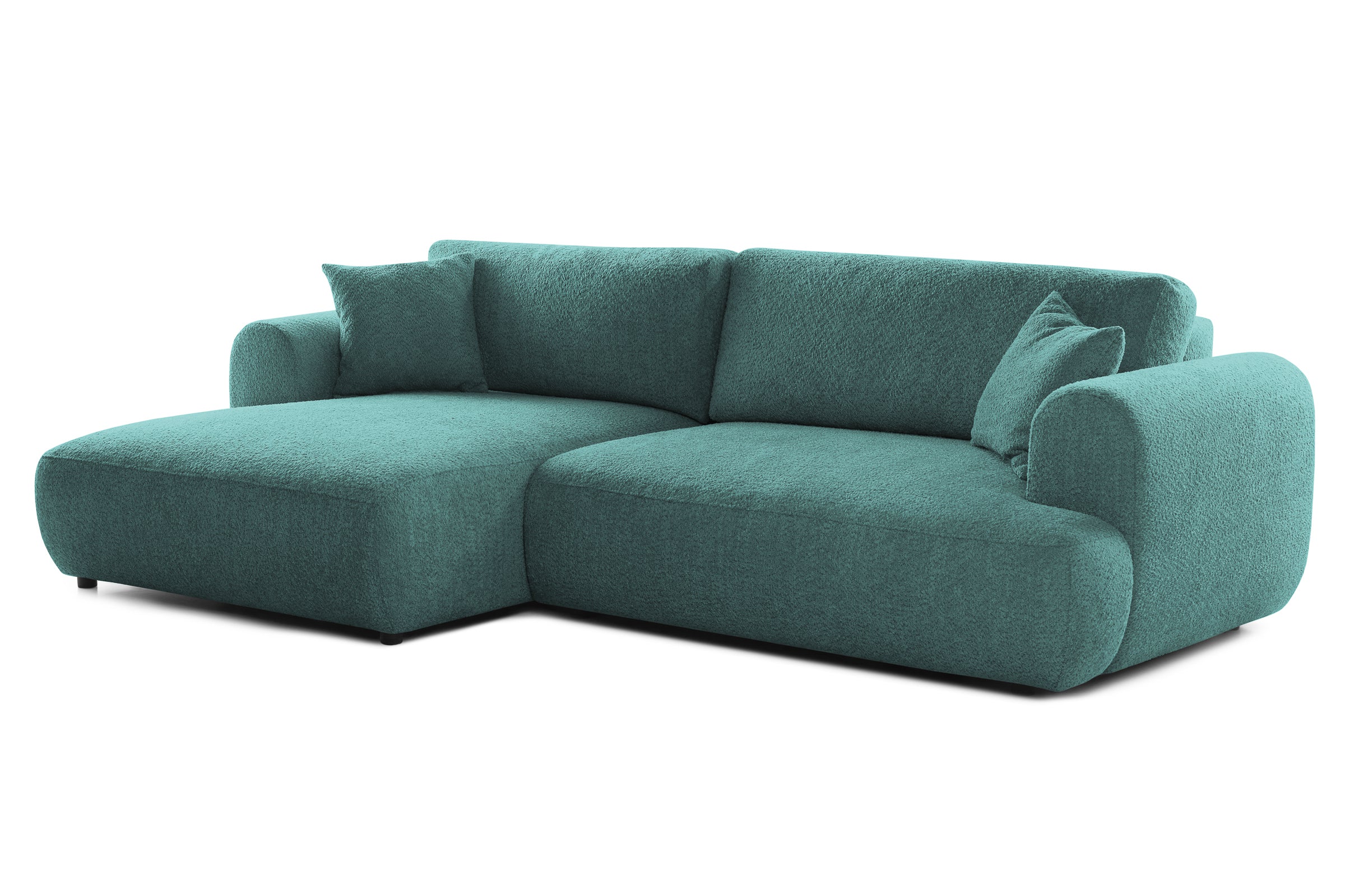 Colțar Extensibil 3 locuri NOA, cu ladă de depozitare, 270x155x80 cm, #color_Albastru-Anthology