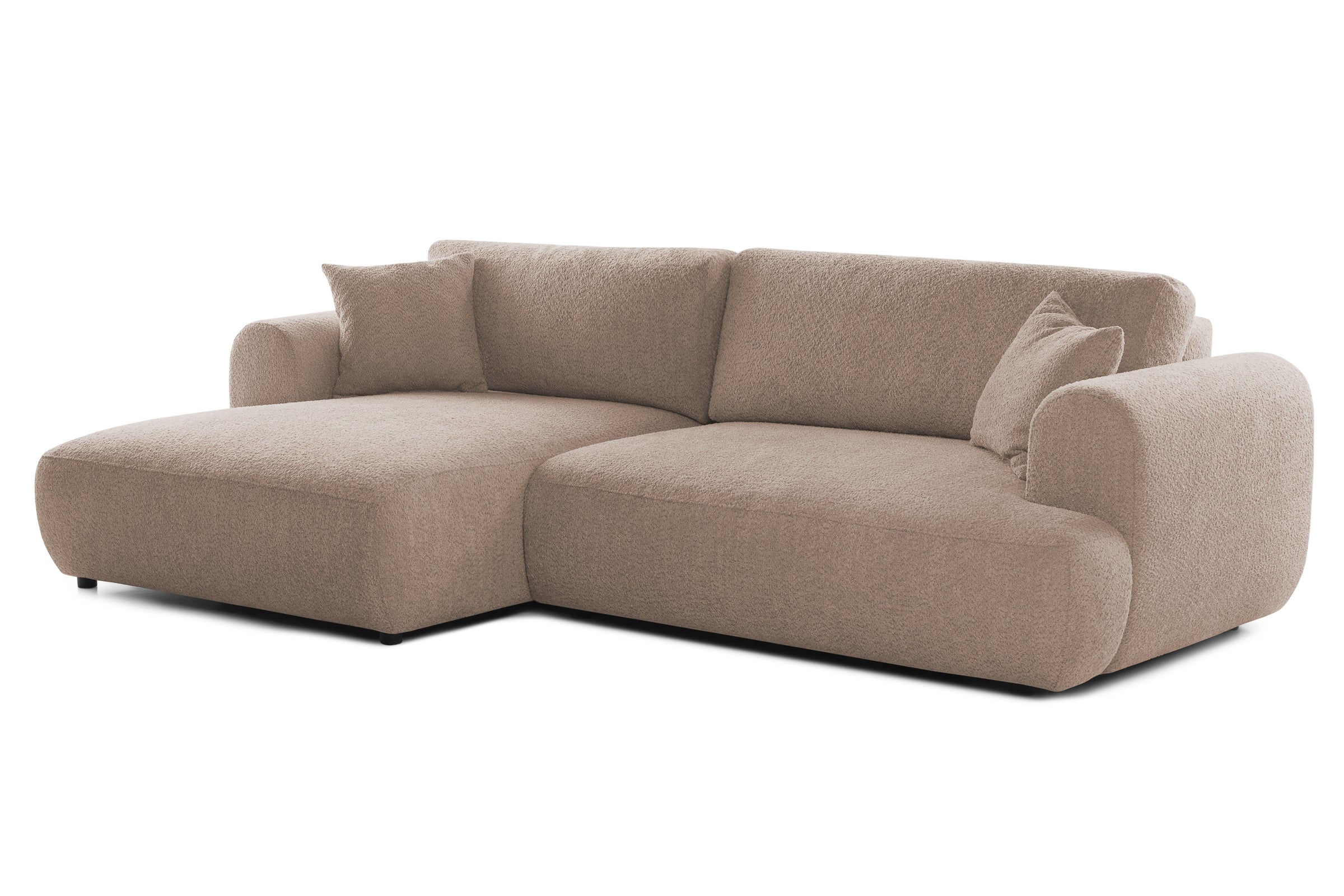 Colțar Extensibil 3 locuri NOA, cu ladă de depozitare, 270x155x80 cm, #color_Crem-Anthology