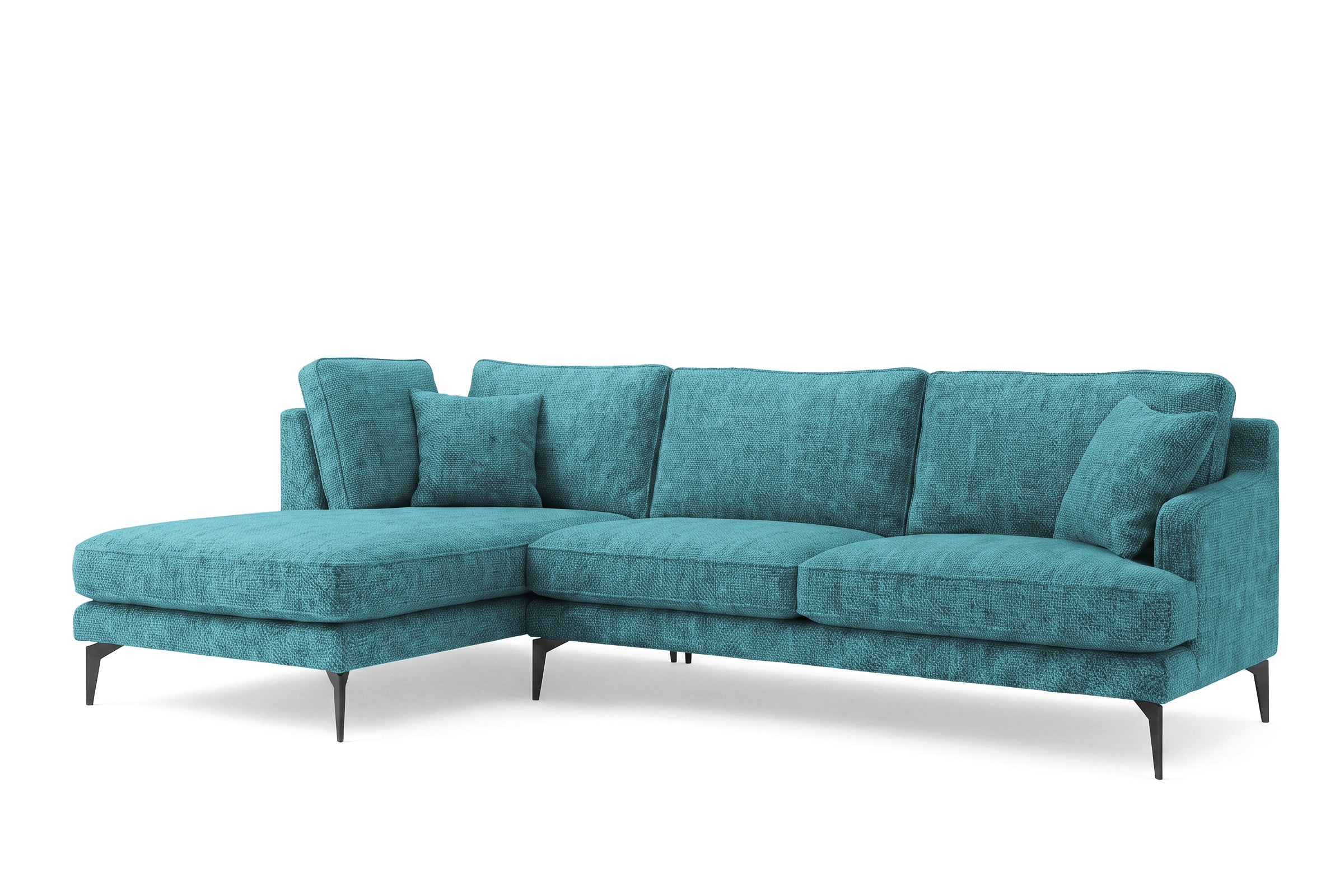 Colțar Fix AZURRO, cu ladă de depozitare, 280x90/180x85 cm - Prestigehome.ro - Colțar - Prestige #color_Turcoaz-Mystery