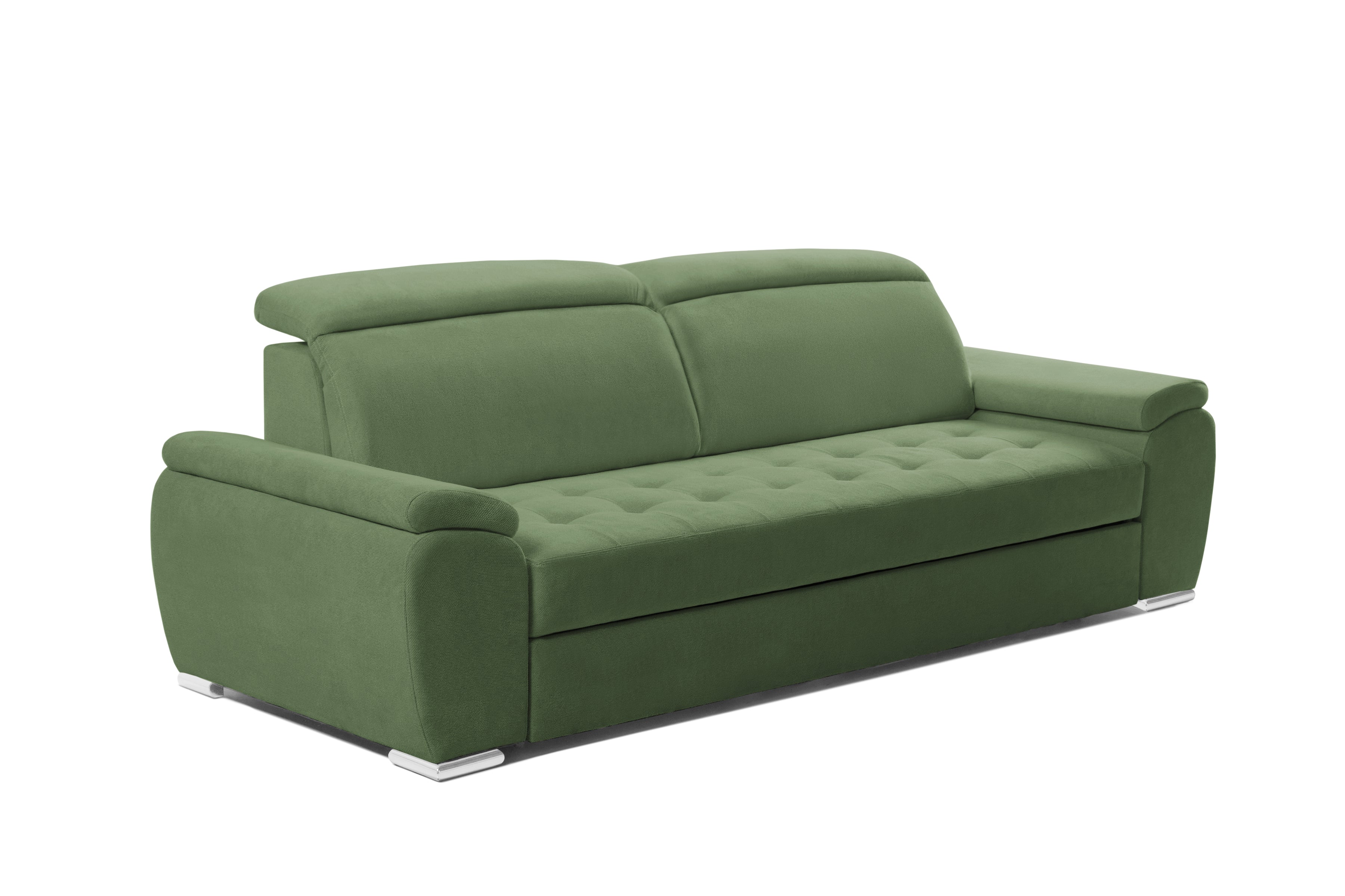 Canapea Extensibila 3 locuri TRENDY, cu tetiere, 245x105x80 cm,  Prestigehome.ro - Canapea 3 Locuri - Prestige - #color_Verde-Memphis