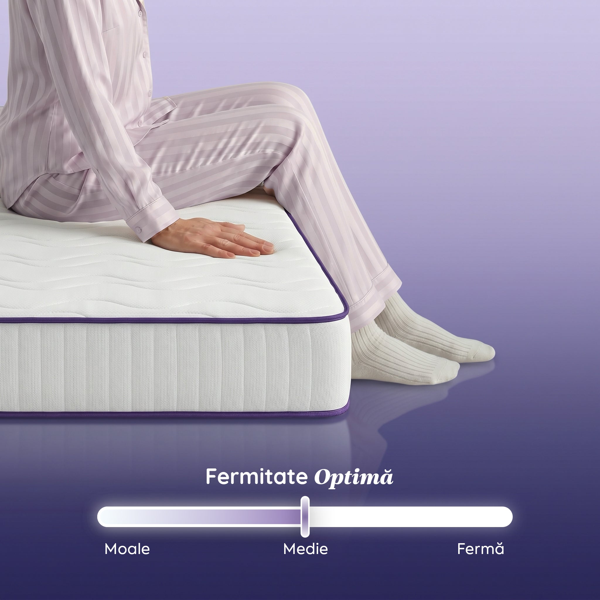 Saltea ERGO COMFORT, ortopedică, cu spumă poliuretanică și arcuri, Grosime 18 cm