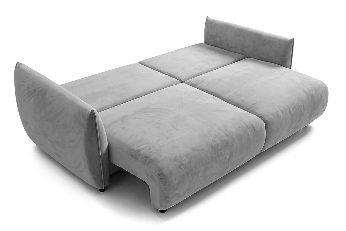 Canapea Extensibilă 3 locuri OSAKA, cu ladă depozitare, 238x110x90 cm #color_Gri-Deschis-Havana