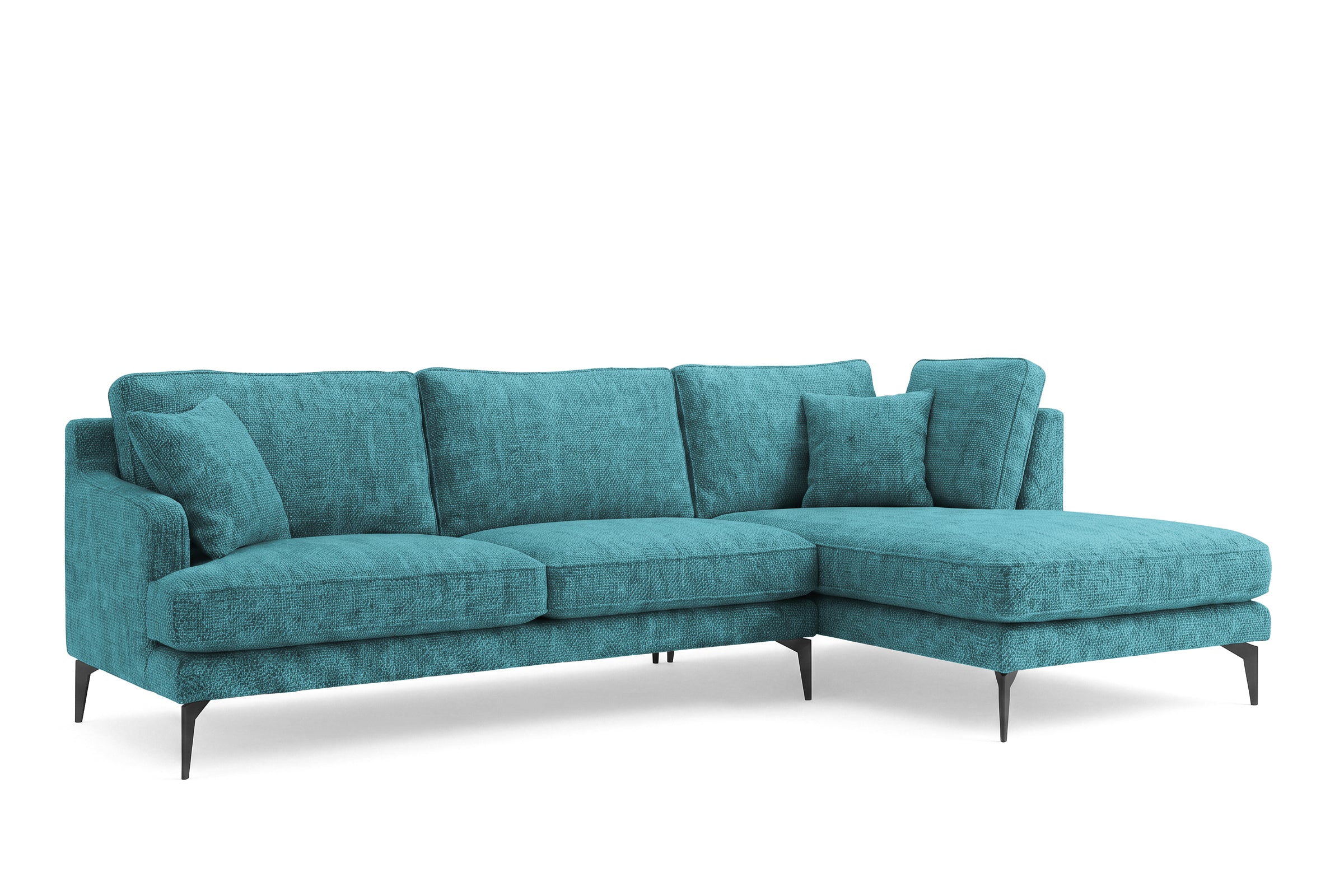 Colțar Fix AZURRO, cu ladă de depozitare, 280x90/180x85 cm - Prestigehome.ro - Colțar - Prestige #color_Turcoaz-Mystery
