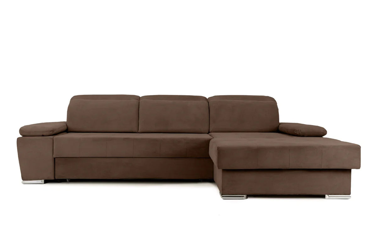 Colțar Extensibil TRENDY, cu ladă de depozitare, cu tetiere reglabile, variante stânga/dreapta 295x170x105 cm - Outlet