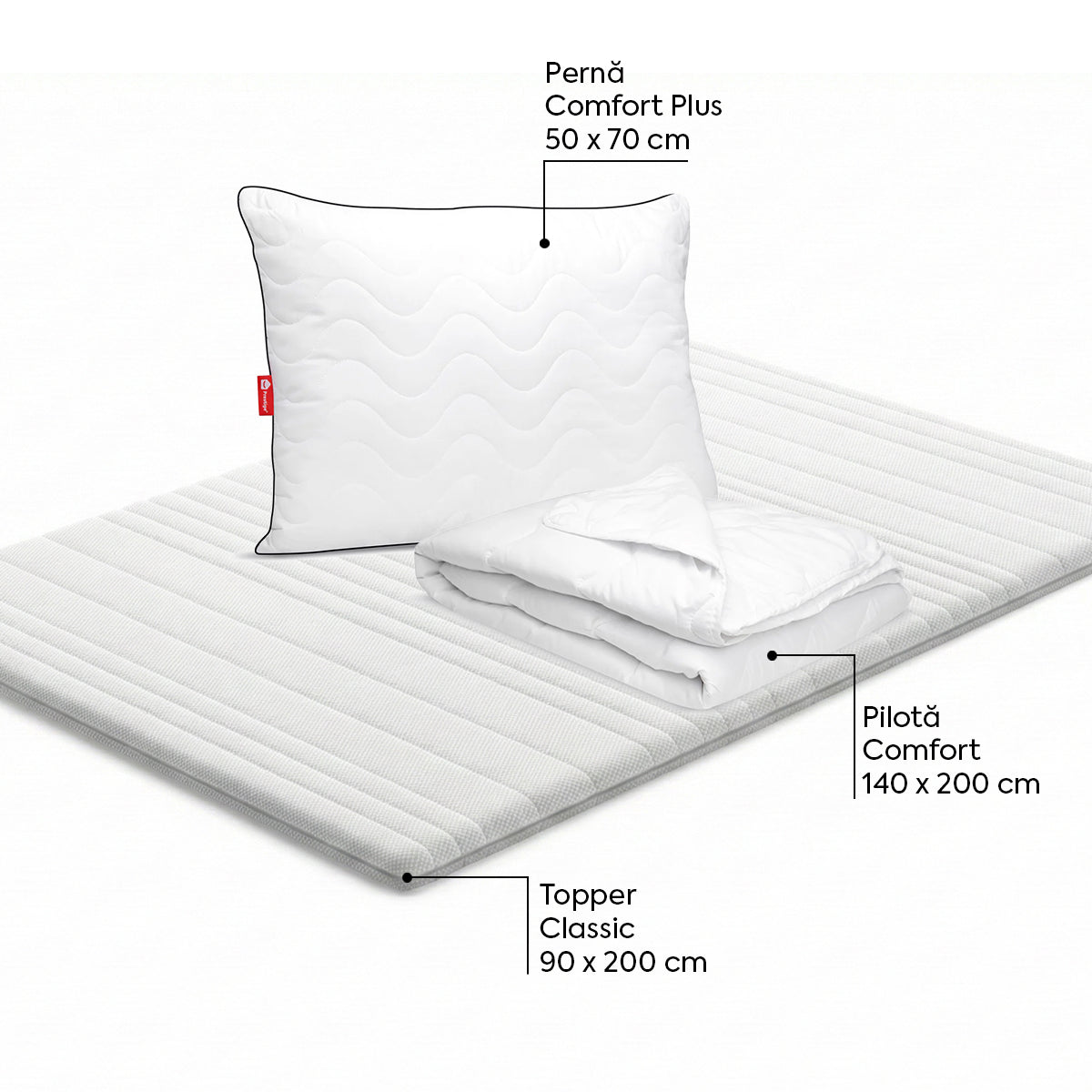 Set Topper Classic 90 x 200 Comfort Single