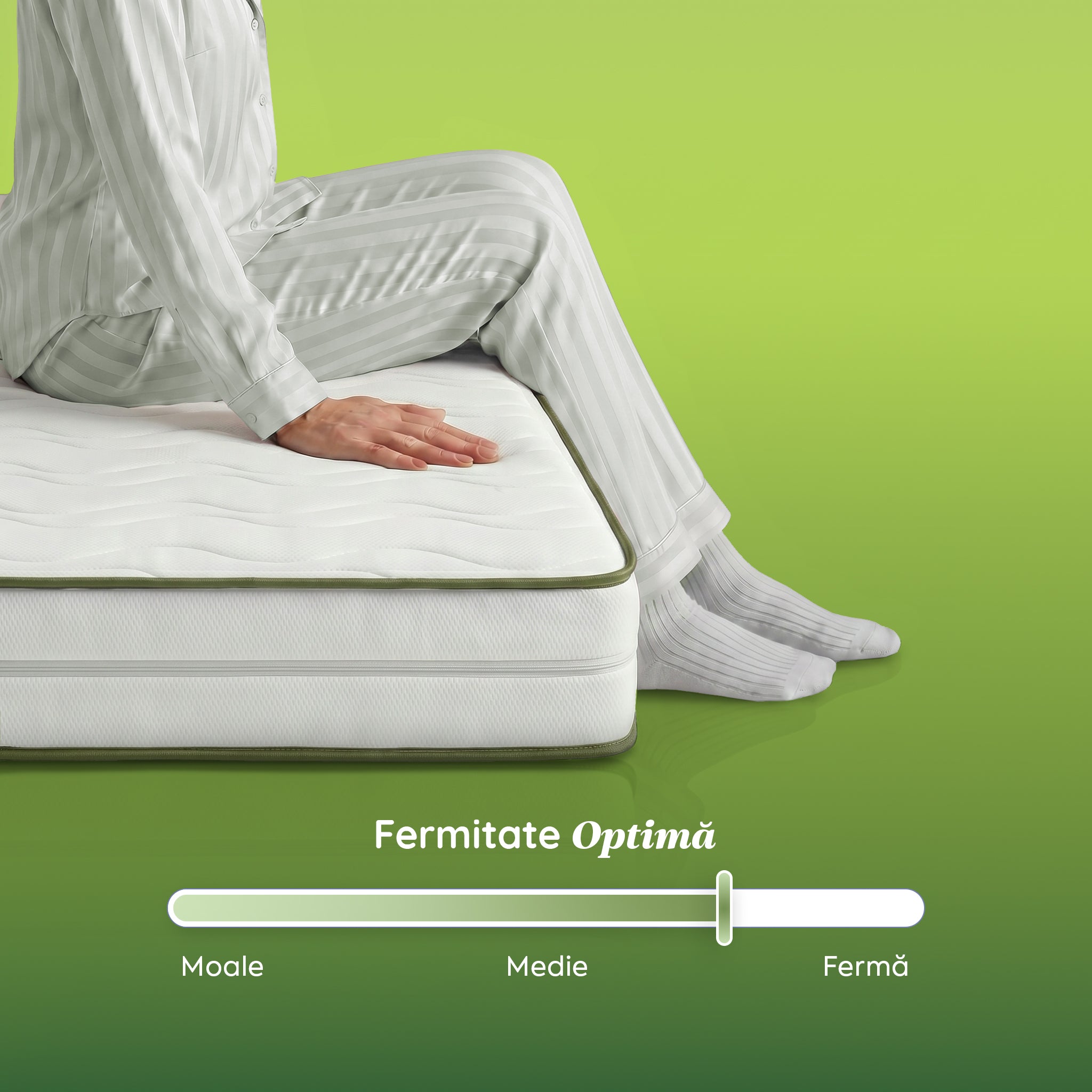 Saltea HYGENE THERAPY, spumă poliuretanică, reversibilă,  husă detașabilă cu fermoar, lavabilă, superortopedică, Grosime 22 cm - Prestige Home