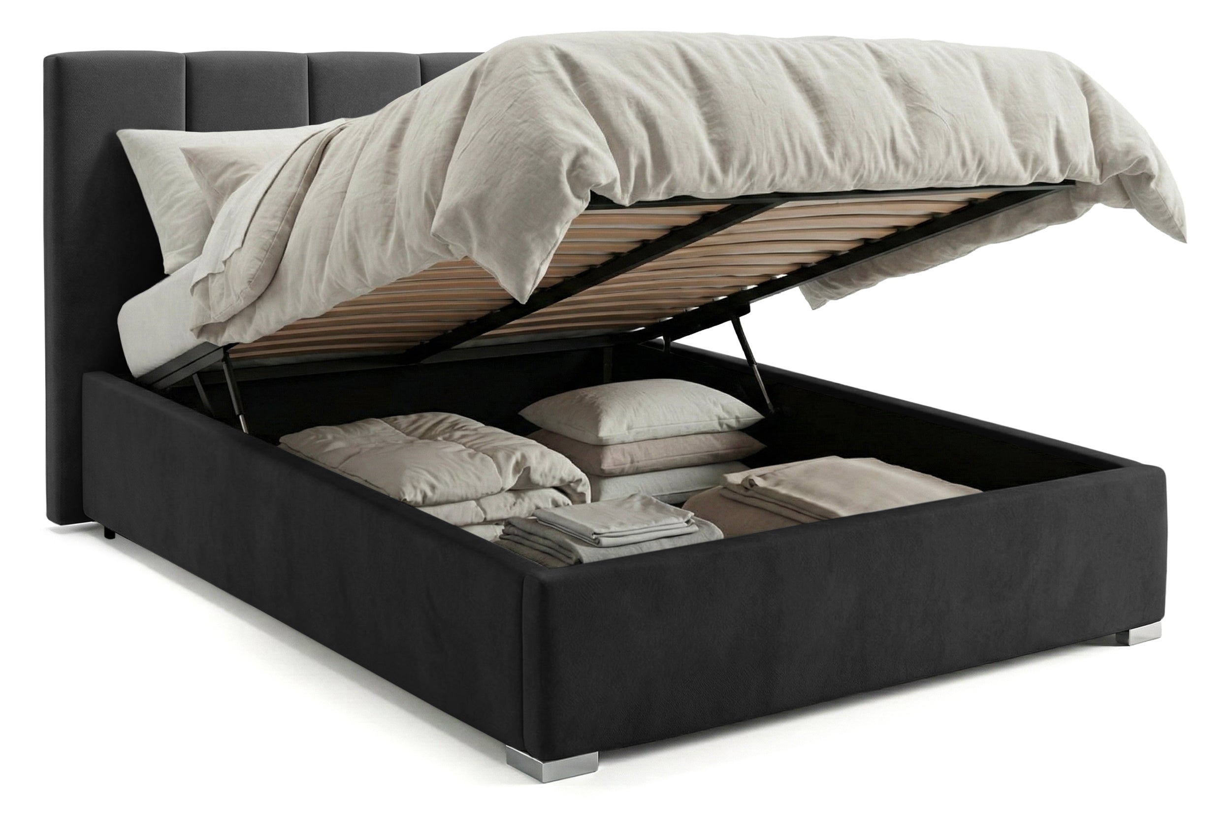 Pat Tapitat Luna, cu Lada Rabatabil, Prestigehome.ro, Prestige, #color_swing-negru