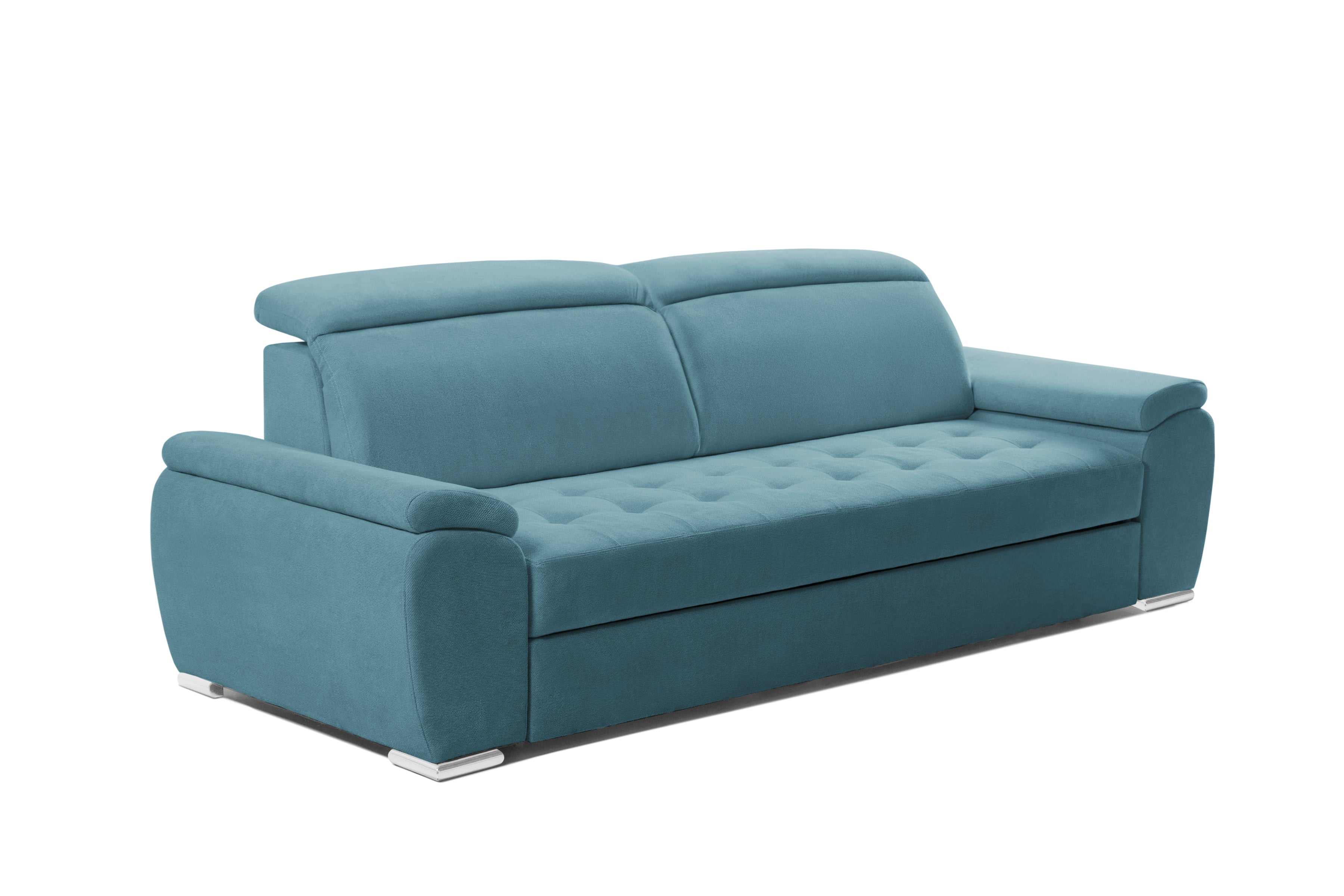 Canapea Extensibila 3 locuri TRENDY, cu tetiere, 245x105x80 cm,  Prestigehome.ro - Canapea 3 Locuri - Prestige - #color_Albastru-Memphis