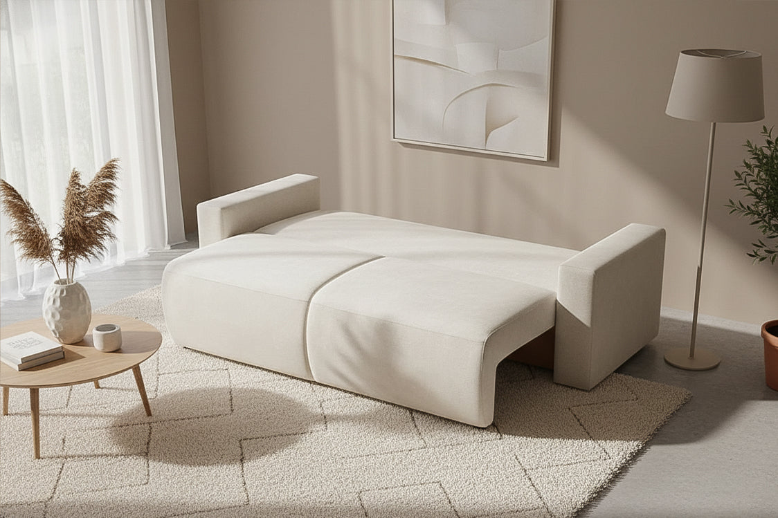 Canapea Extensibilă 3 locuri KENZO, 235x100x93 cm, #color_Crem-Memphis