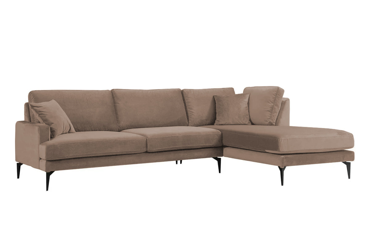 Colțar Fix AZURRO, 280x90/180x85 cm, pe dreapta, grej - Outlet