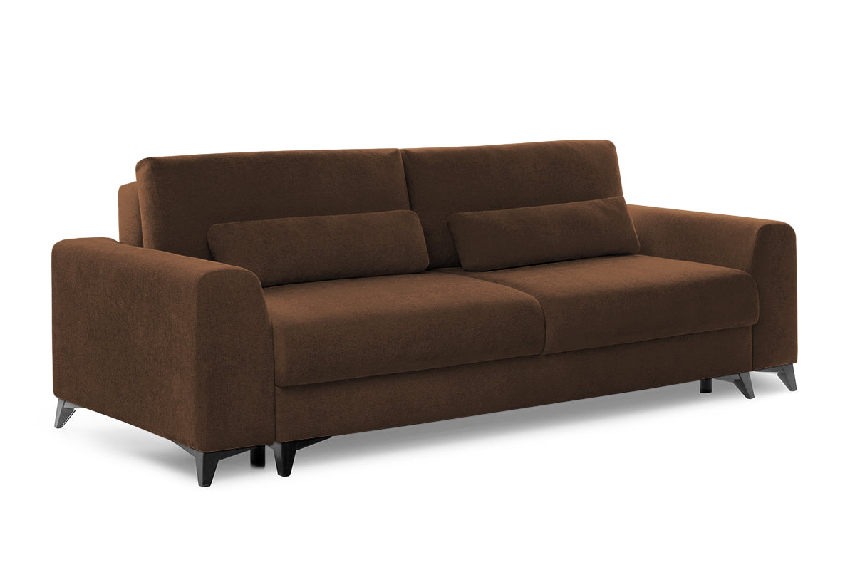 Canapea Extensibilă 3 locuri TIVOLI, cu ladă depozitare, 240x105x95 cm, Maro - Outlet