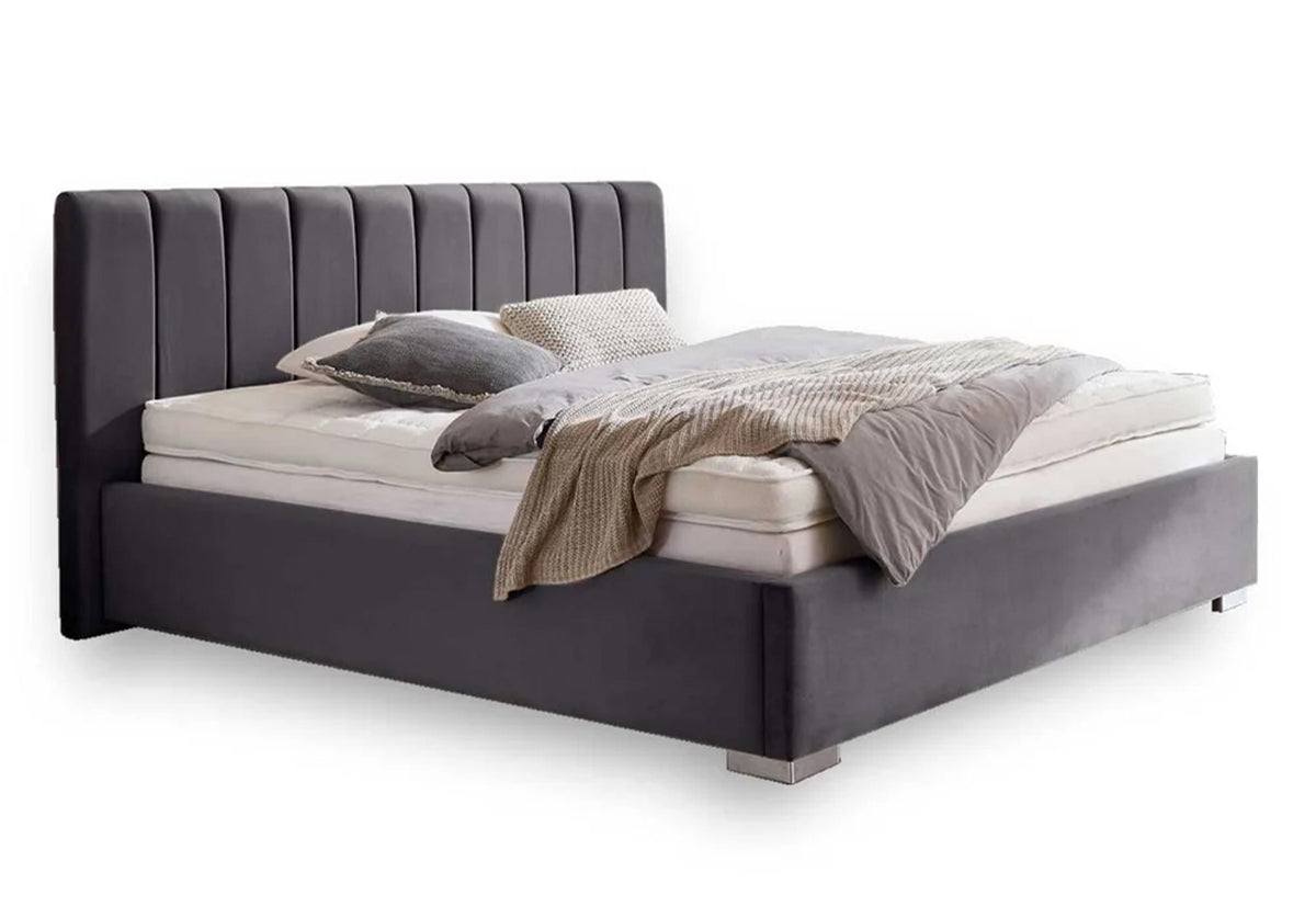 Pat Tapițat Santiago, cu somieră rabatabilă și ladă de depozitare