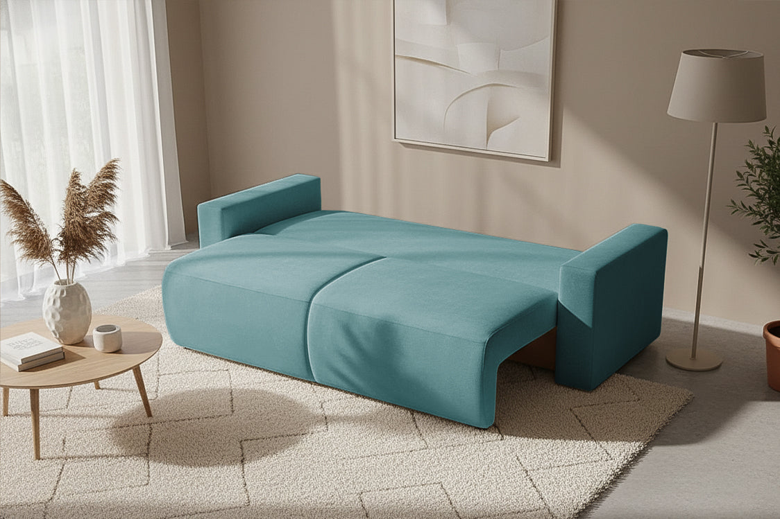 Canapea Extensibilă 3 locuri KENZO, 235x100x93 cm, #color_Albastru-Memphis