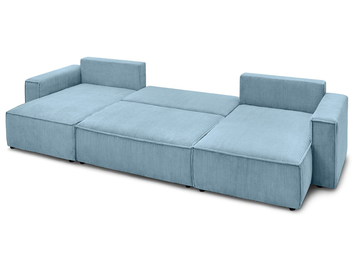 Colțar in formă de U Extensibil CLOUD, cu ladă de depozitare, 384x148x88cm - Prestigehome.ro - Coltar - Prestige - #Color_Albastru-Deschis-Fjord