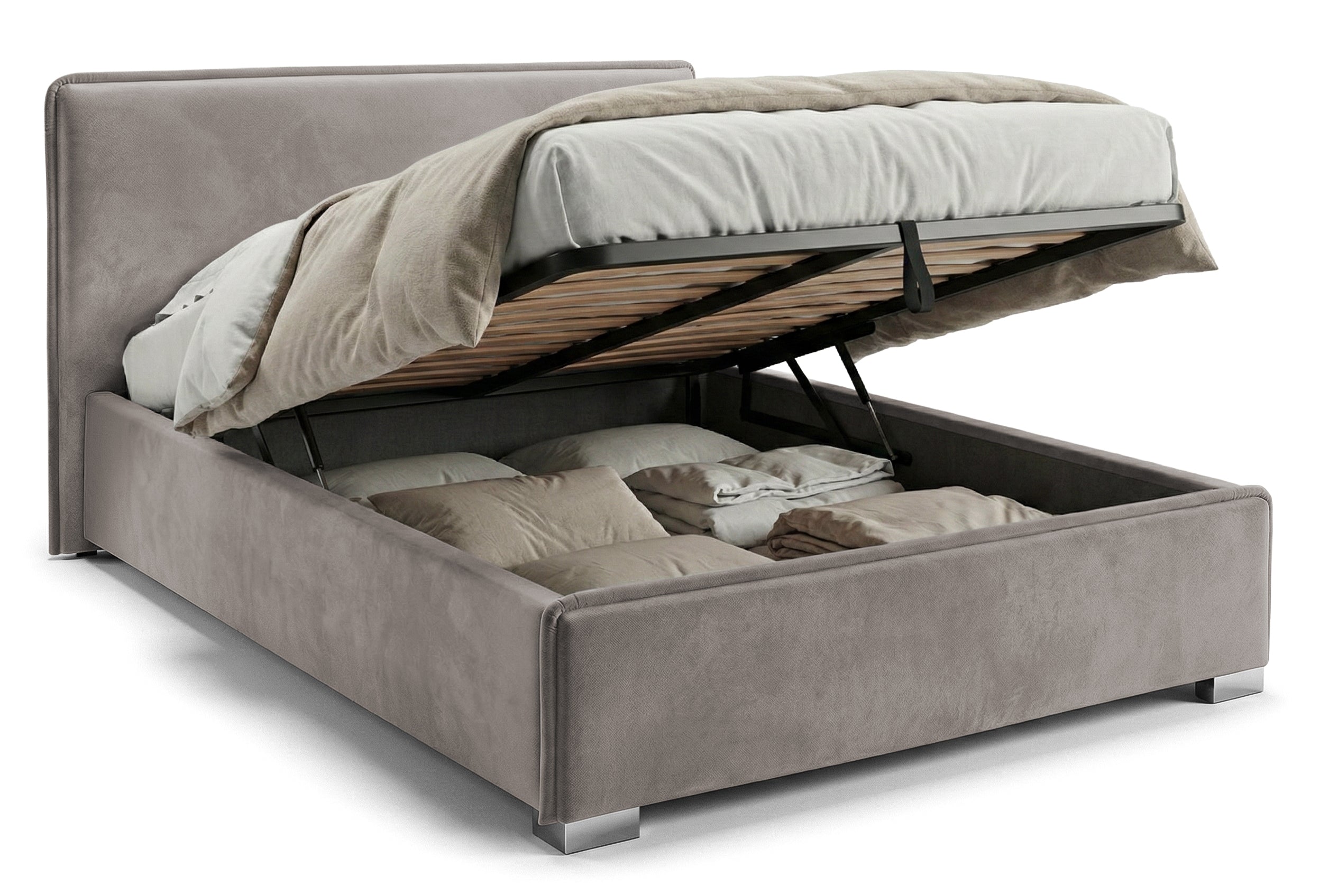 Pat Tapitat Nice, cu Lada Rabatabil, Prestigehome.ro, Prestige, #Color_swing-bej