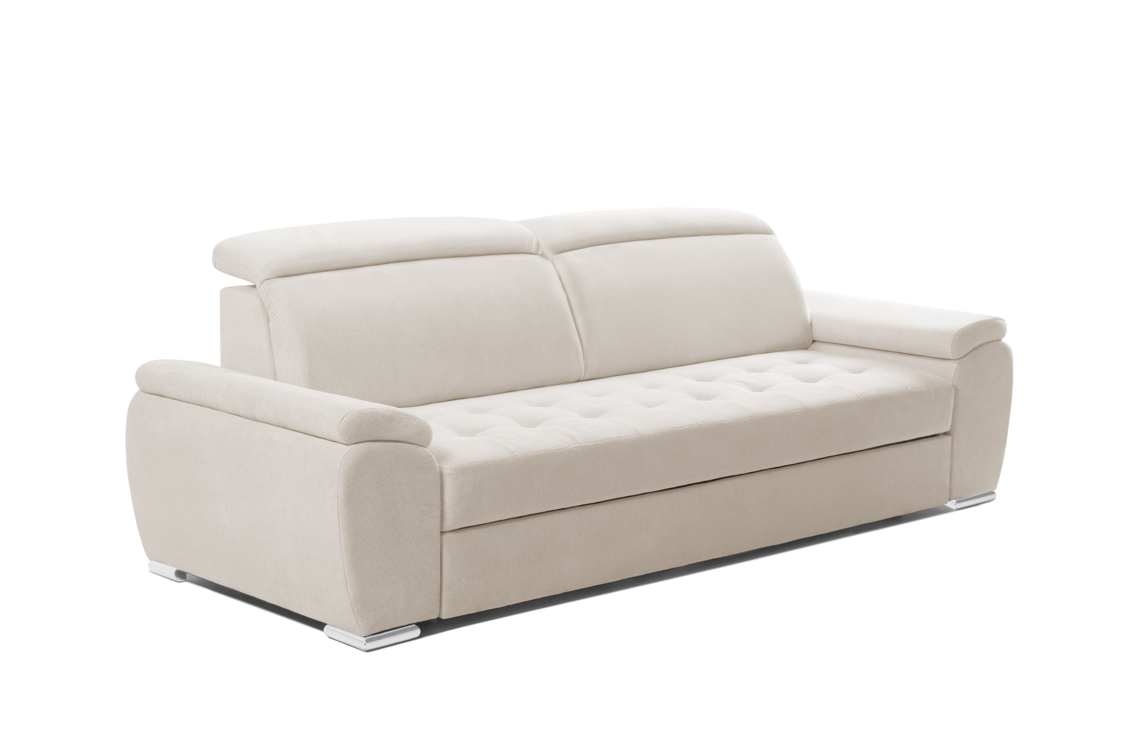 Canapea Extensibila 3 locuri TRENDY, cu tetiere, 245x105x80 cm,  Prestigehome.ro - Canapea 3 Locuri - Prestige - #color_Crem-Memphis