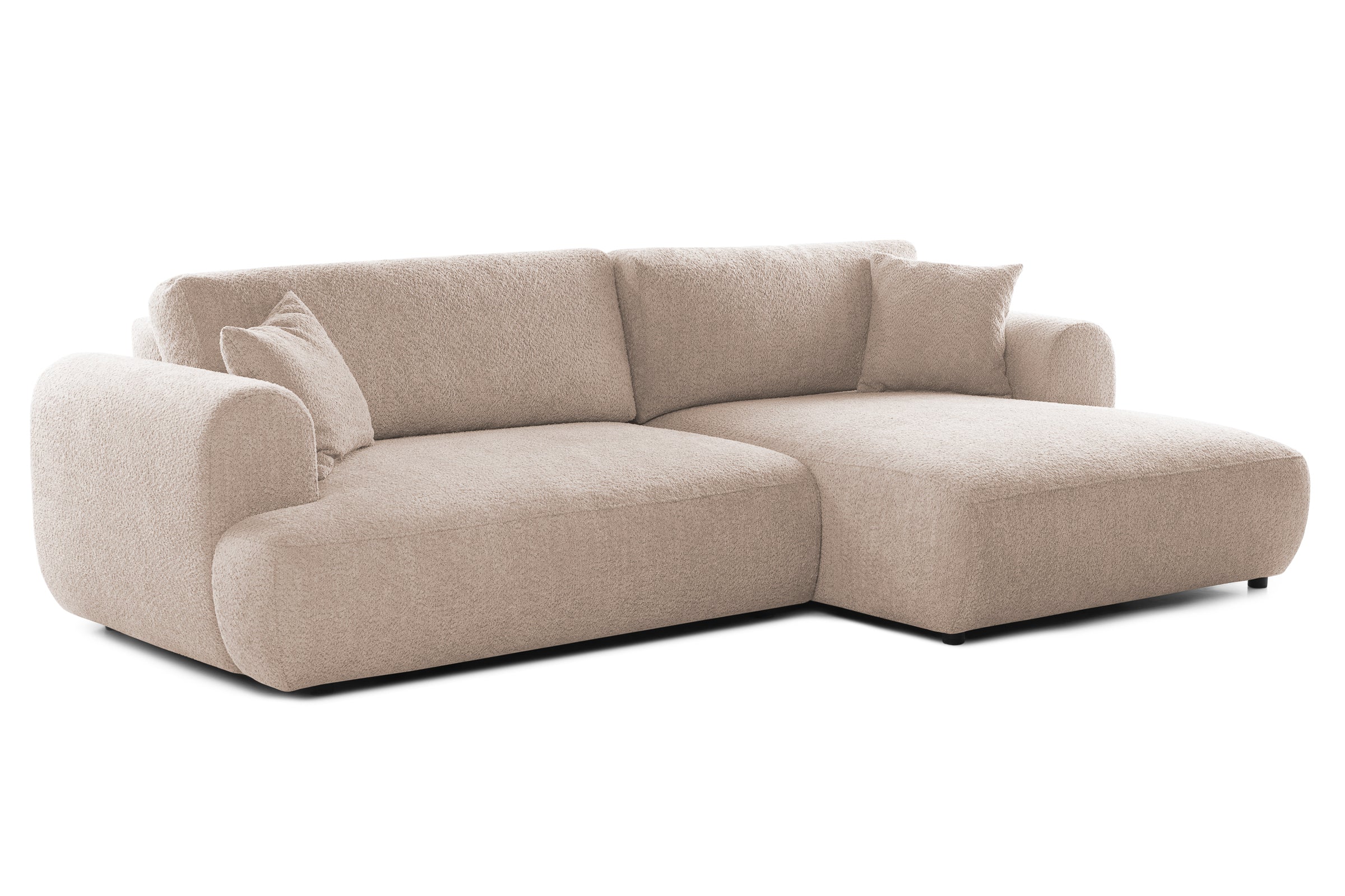 Colțar Extensibil 3 locuri NOA, cu ladă de depozitare, 270x155x80 cm, #color_Bej-Anthology