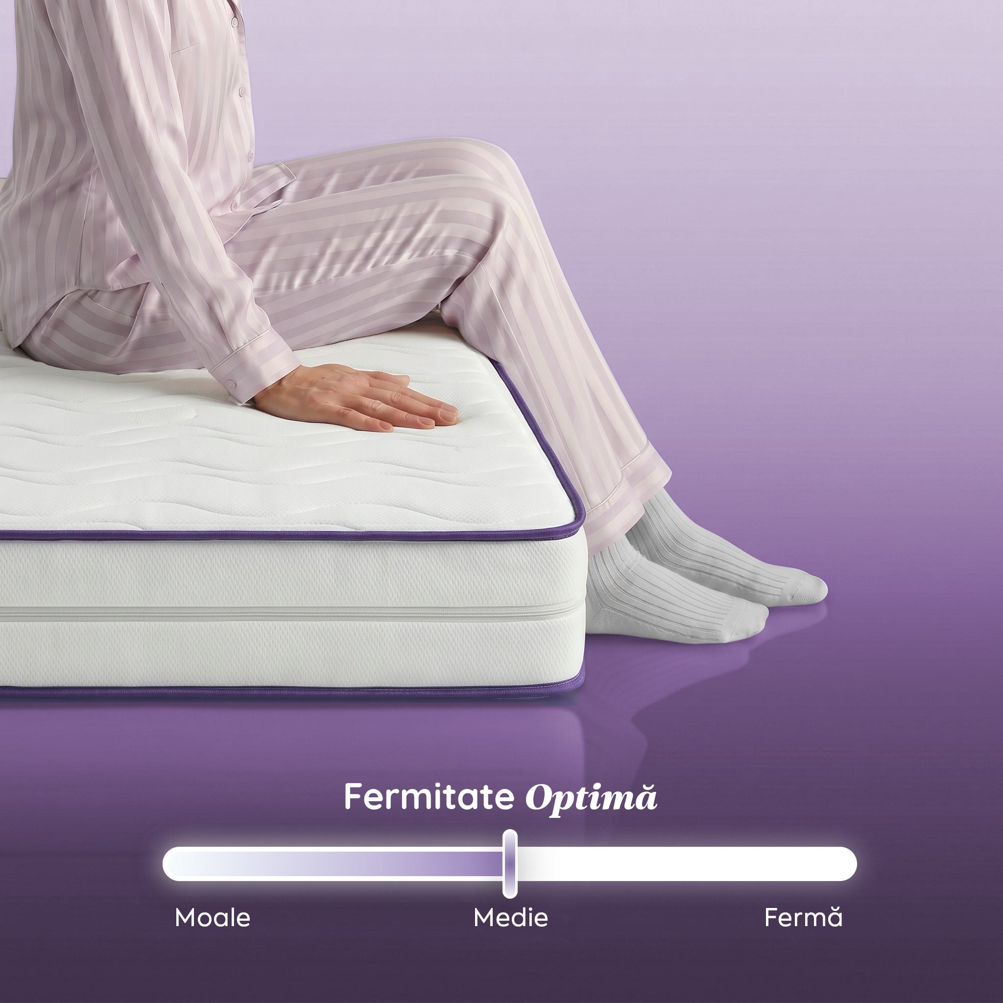 Saltea HYGENE THERAPY HYBRID, 7 zone de confort, Arcuri Individuale, husă detașabilă cu fermoar, lavabilă, superortopedică, Grosime 24 cm - Prestige Home