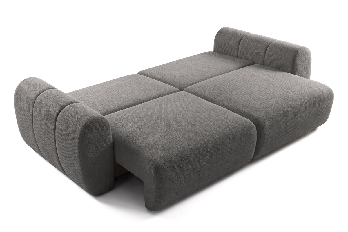 Canapea Extensibilă 3 locuri VERSA, cu 2 lăzi depozitare, 260x110x85 cm, #color_Gri-Grafit-Loft