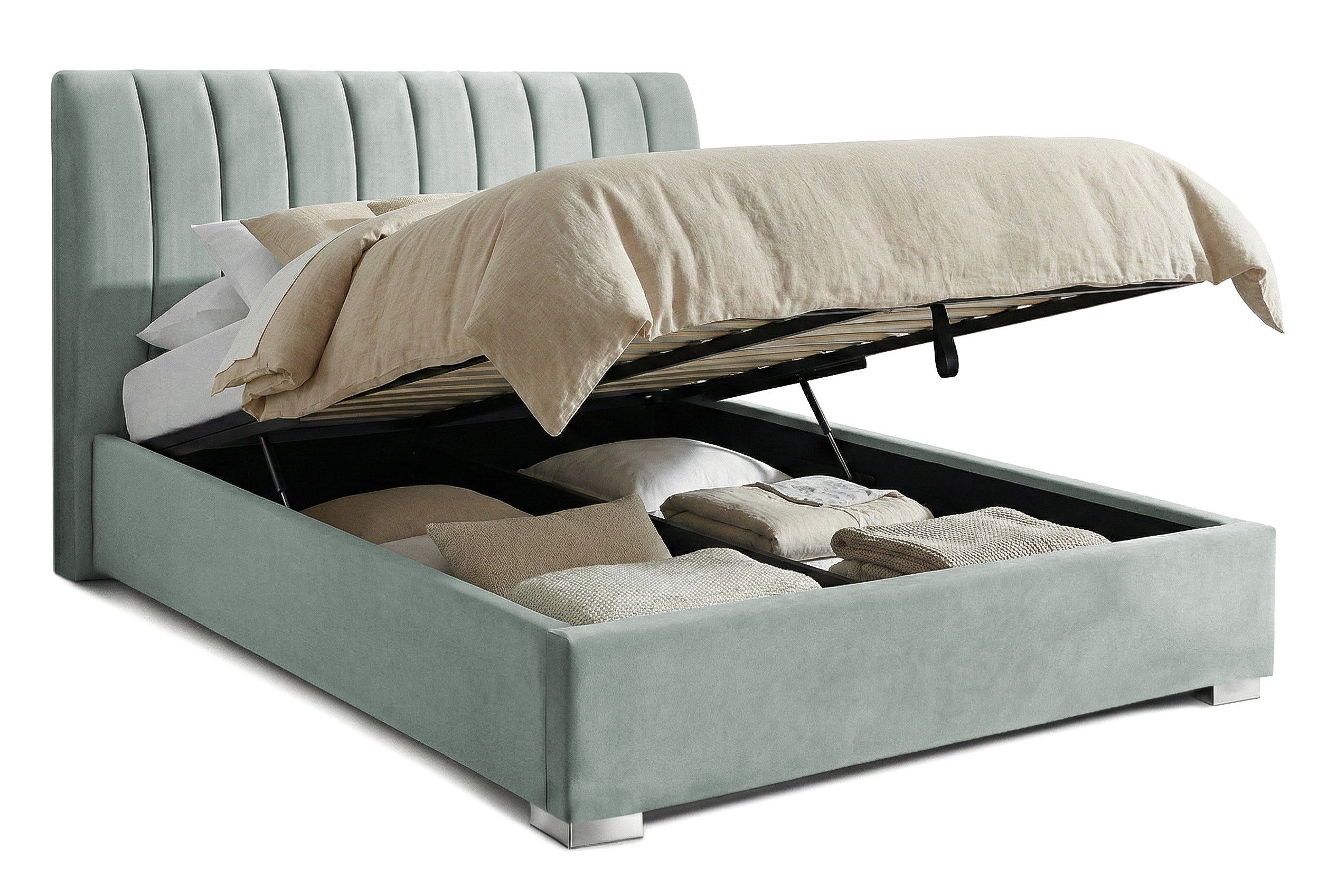 Pat Tapitat Santiago, cu Lada Rabatabil, Verde-Smarald, Prestigehome.ro, Prestige, #Color_swing-menta