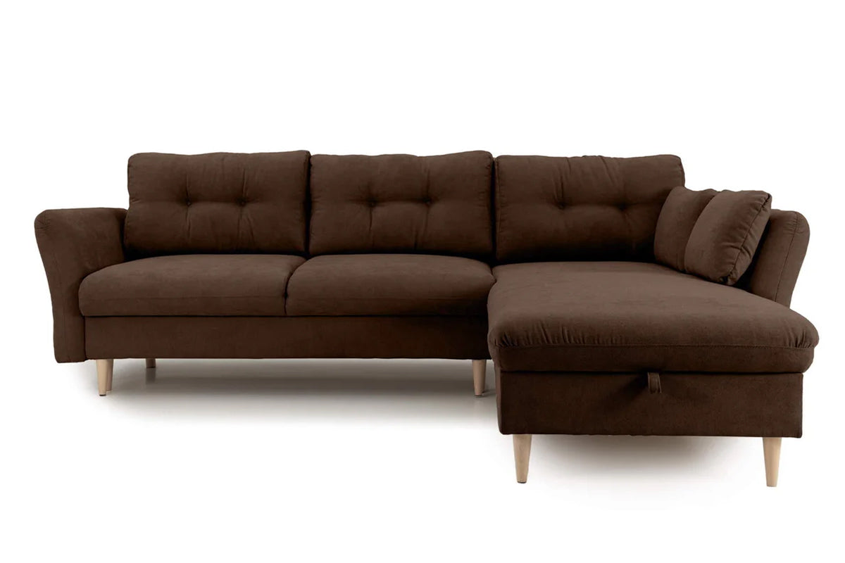 Colțar Extensibil STOCHOLM, cu ladă de depozitare, variante stânga/dreapta 270x210x90 cm