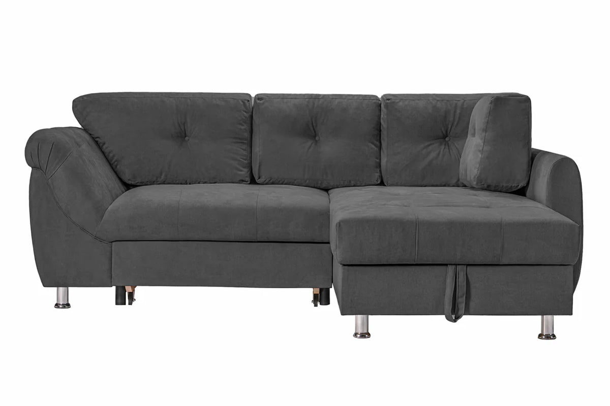 Coltar Extensibil MERLIN, cu lada depozitare, 230 x 190 x 93 cm, Prestigehome, #color_Gri-Grafit-Enjoy