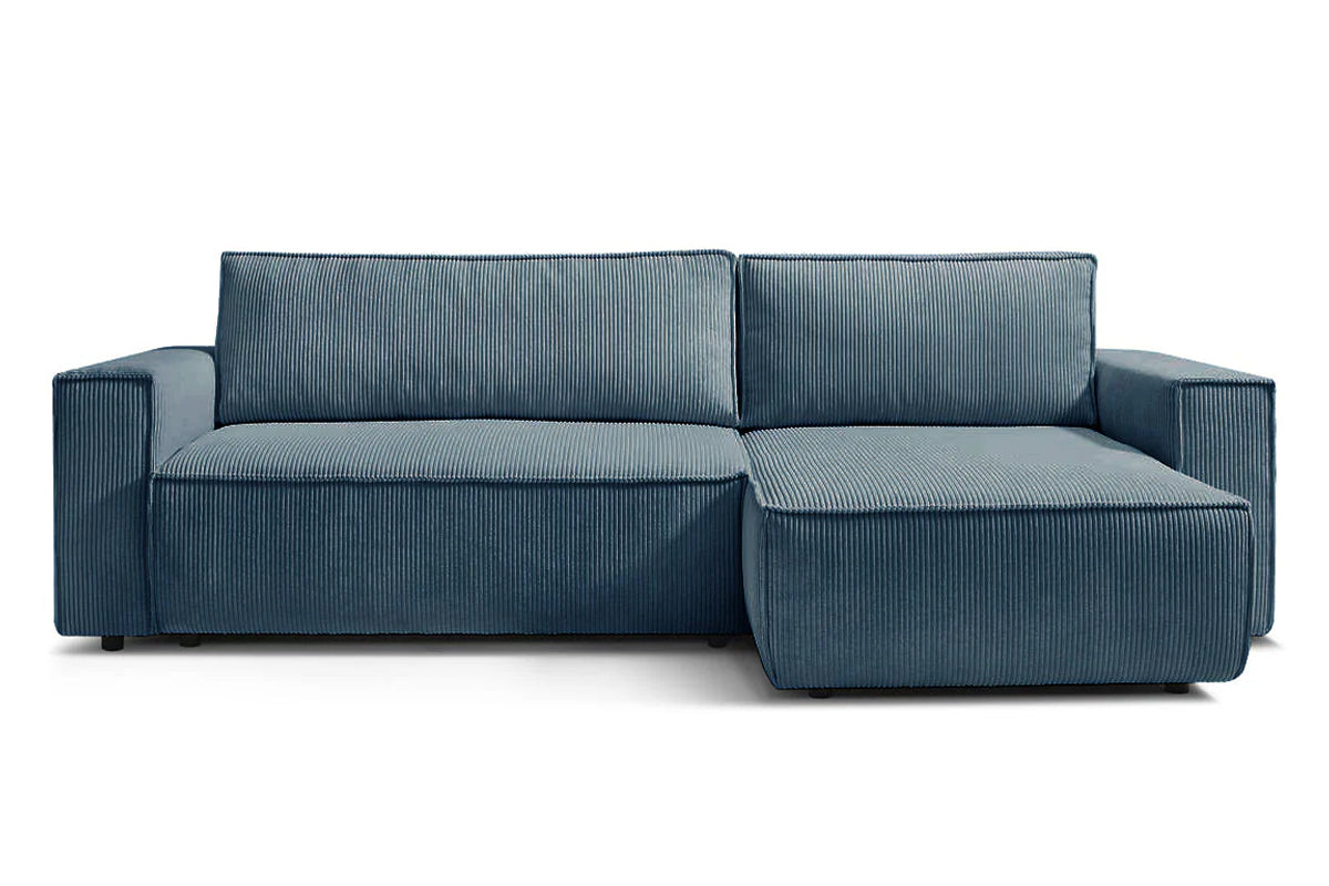 Coltar Extensibil 3 locuri Cloud, cu lada de depozitare, 275x145x85 cm - Prestigehome.ro - Coltar - Prestige - #color_Albastru-Fjord