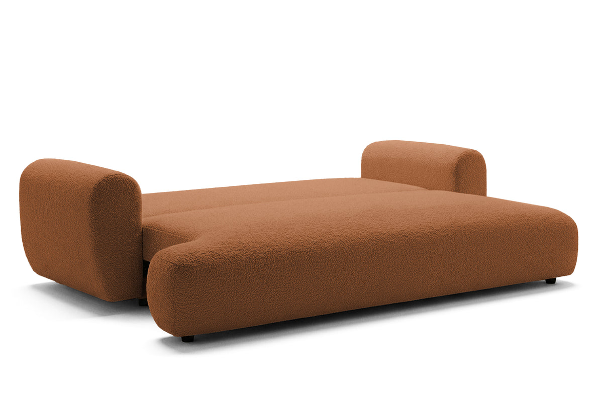 Canapea Extensibilă 3 locuri NOA, cu ladă depozitare, 244x108x80 cm, #color_Caramiziu-Anthology