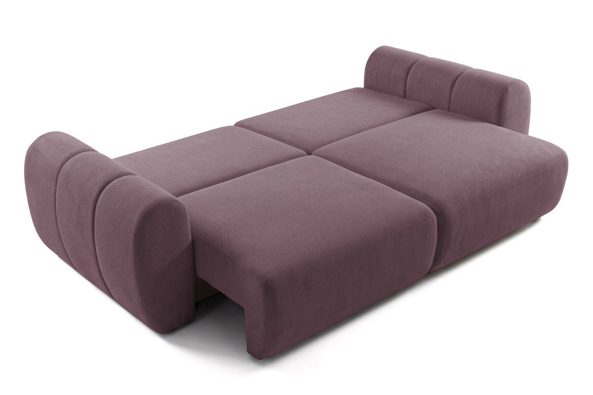 Canapea Extensibilă 3 locuri VERSA, cu 2 lăzi depozitare, 260x110x85 cm, #color_Violet-Loft