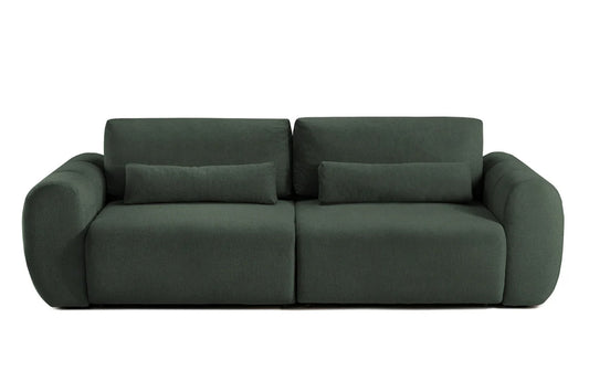 Canapea Extensibilă 3 locuri VERSA, cu 2 lăzi depozitare, 260x110x85 cm, #color_Verde-Inchis-Loft