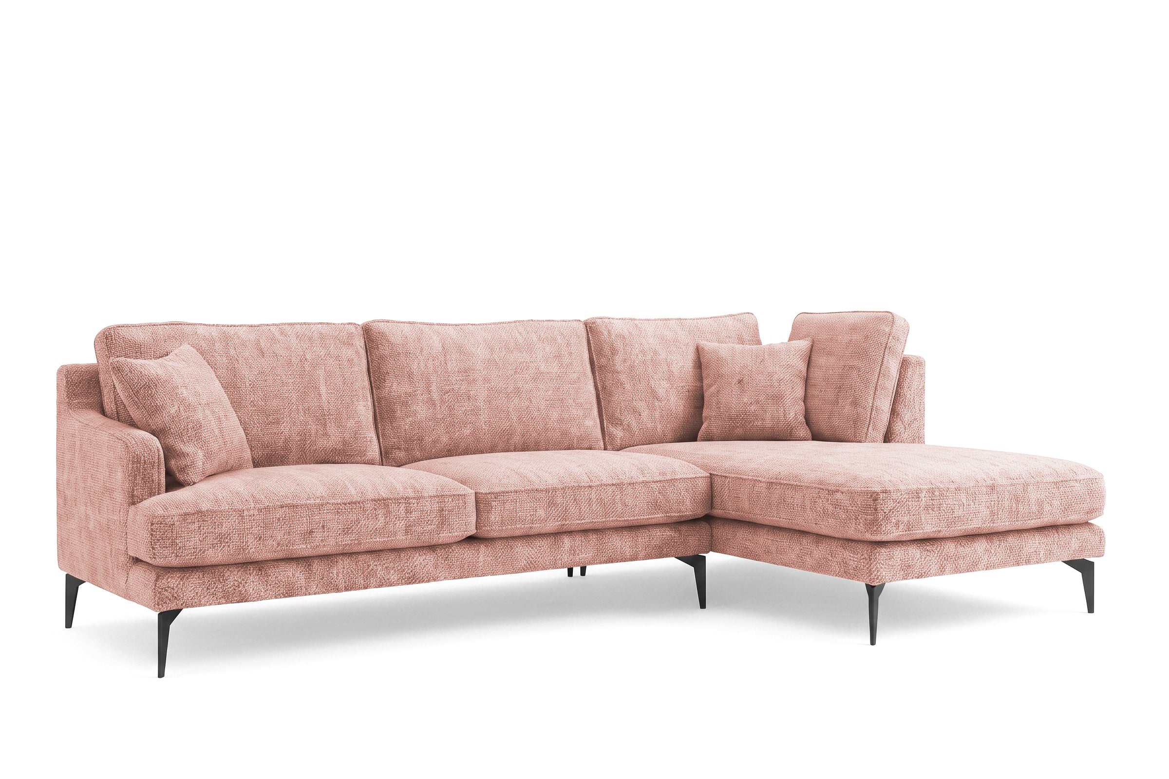 Colțar Fix AZURRO, cu ladă de depozitare, 280x90/180x85 cm - Prestigehome.ro - Colțar - Prestige #color_Roz-Mystery