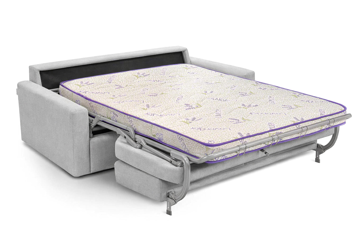 Canapea Extensibilă 2 locuri SOHO, cu mecanism și saltea din spumă inclusă, 187 x 103 x 83 cm, Gri - Outlet