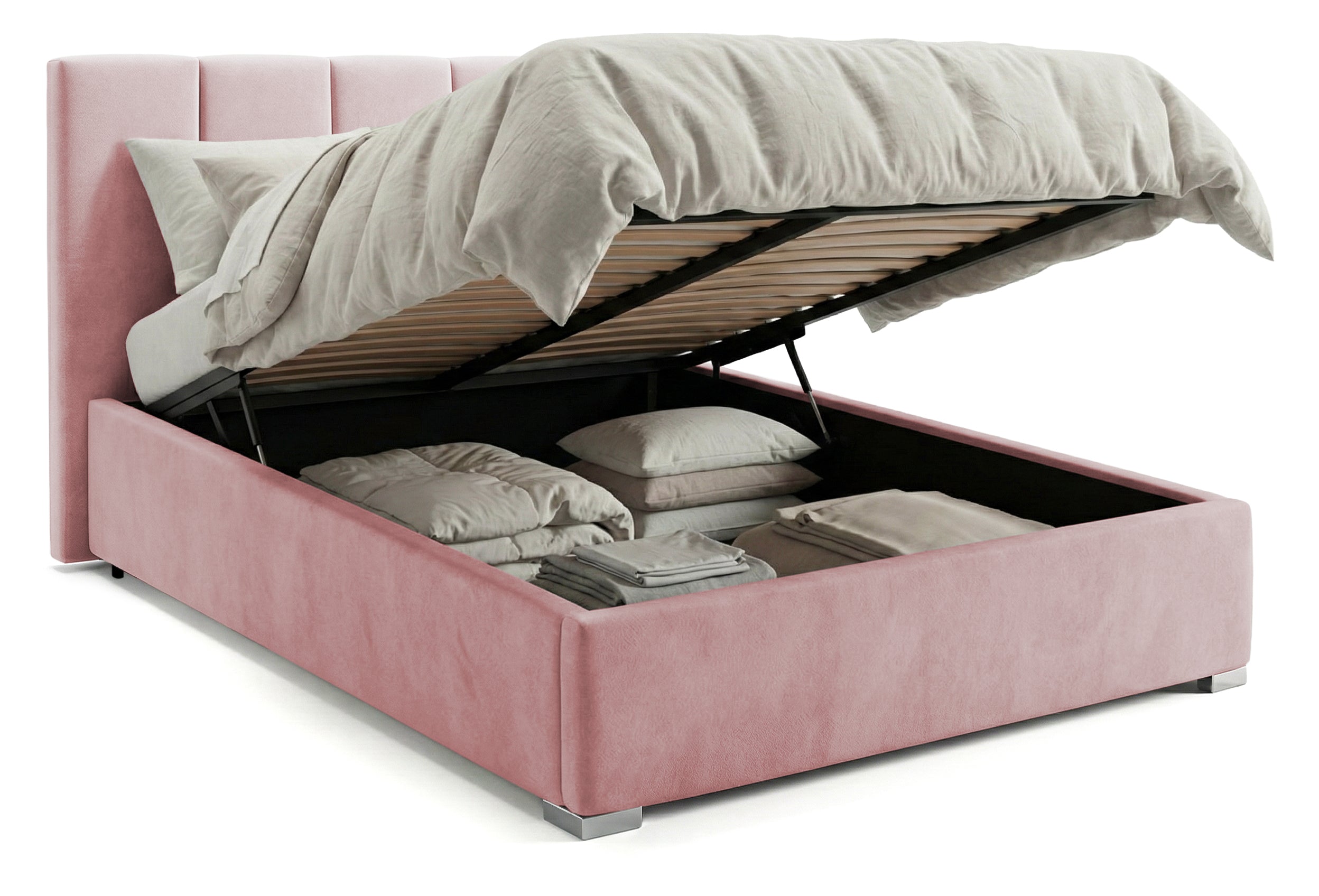 Pat Tapitat Luna, cu Lada Rabatabil, Prestigehome.ro, Prestige, #color_swing-roz