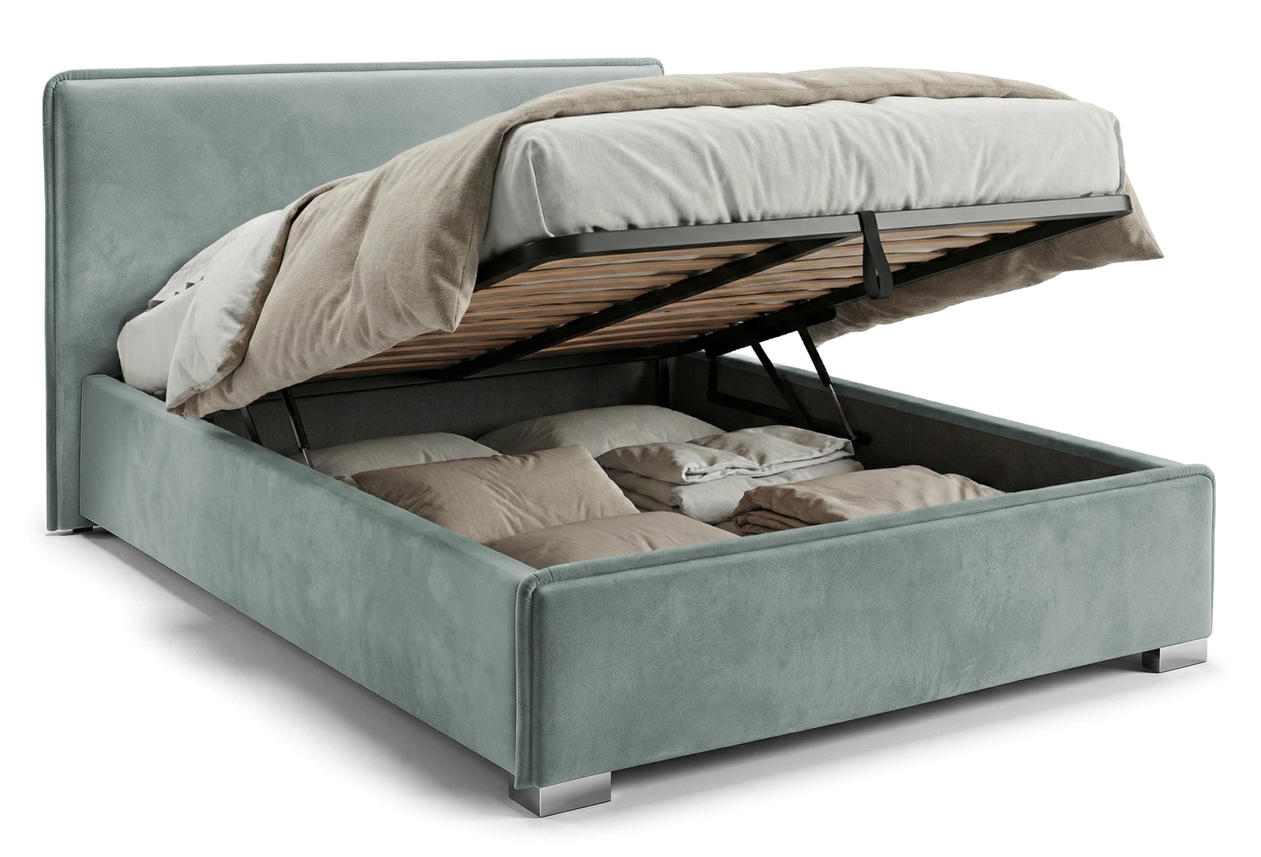 Pat Tapitat Nice, cu Lada Rabatabil, Prestigehome.ro, Prestige, #Color_swing-menta