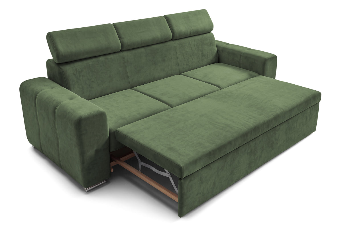 Coltar Extensibil BELLAGIO, sezlong interschimbabil, cu lada de depozitare, cu tetiere, 275x170x85 cm - Prestigehome.ro - Coltare - Prestige - #color_Verde-Enjoy