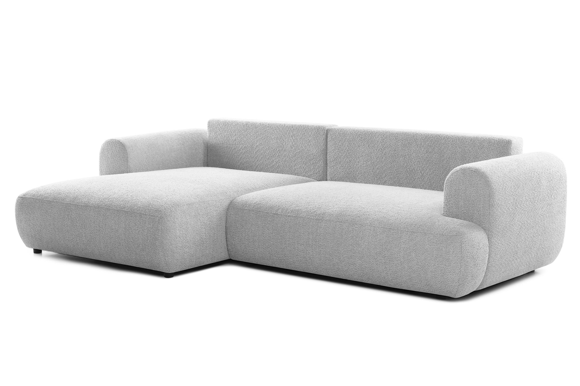 Colțar Extensibil 3 locuri NOA, cu ladă de depozitare, 270x155x80 cm, #color_Gri-Argintiu-Anthology