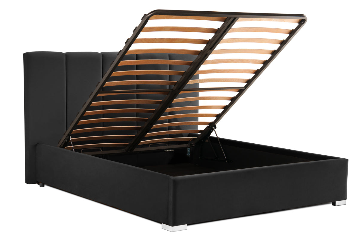 Pat Tapitat Luna, cu Lada Rabatabil, Prestigehome.ro, Prestige, #color_swing-negru