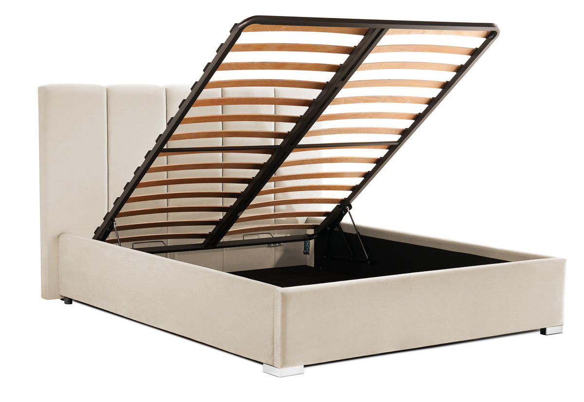 Pat Tapitat Luna, cu Lada Rabatabil, Prestigehome.ro, Prestige, #color_swing-bej