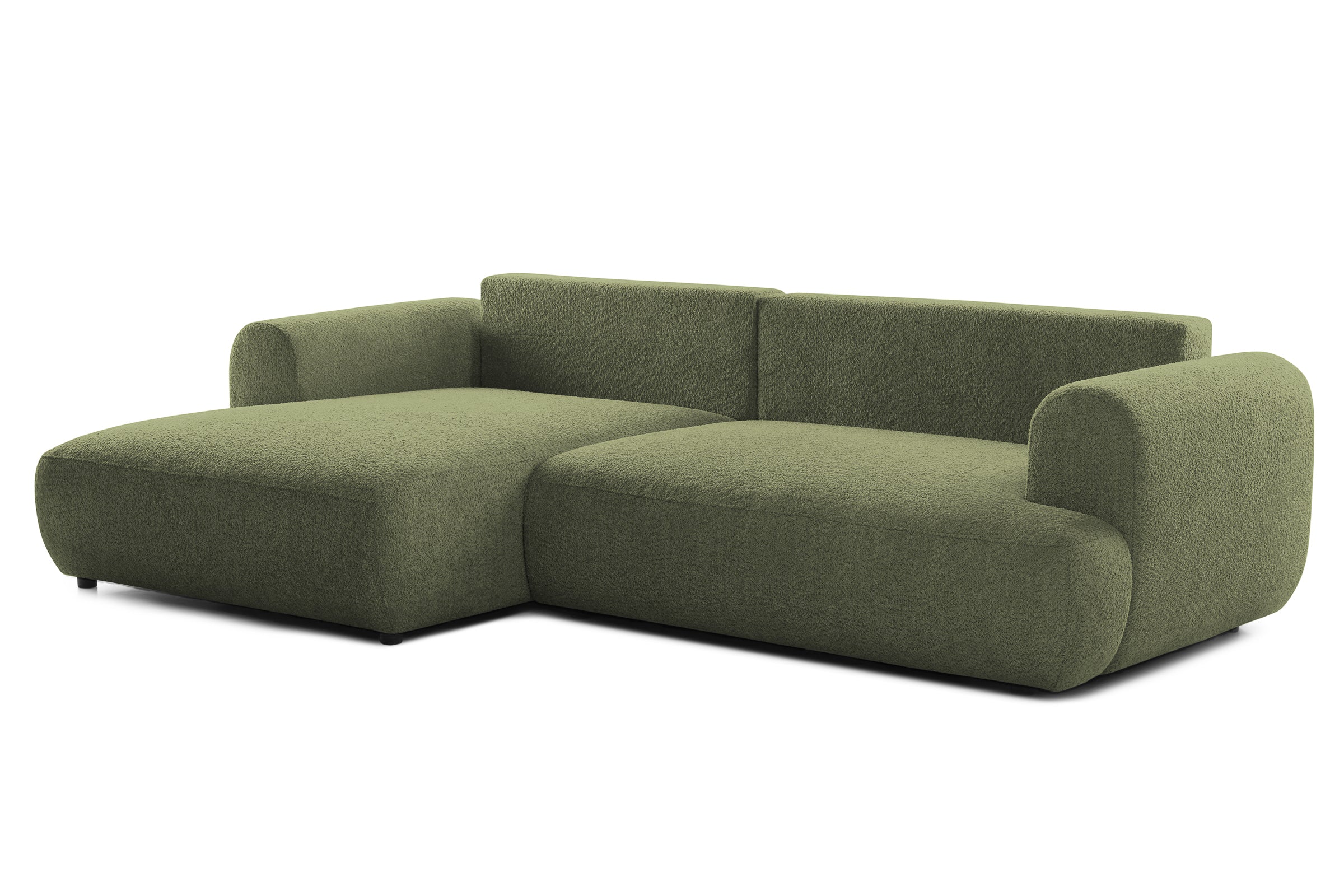 Colțar Extensibil 3 locuri NOA, cu ladă de depozitare, 270x155x80 cm, #color_Verde-Anthology