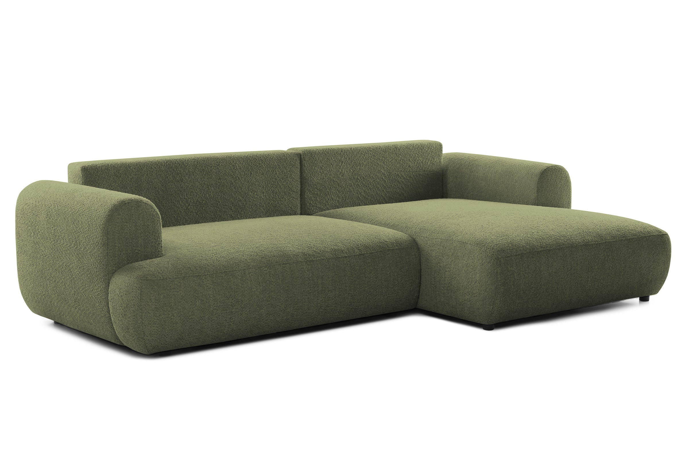 Colțar Extensibil 3 locuri NOA, cu ladă de depozitare, 270x155x80 cm, #color_Verde-Anthology